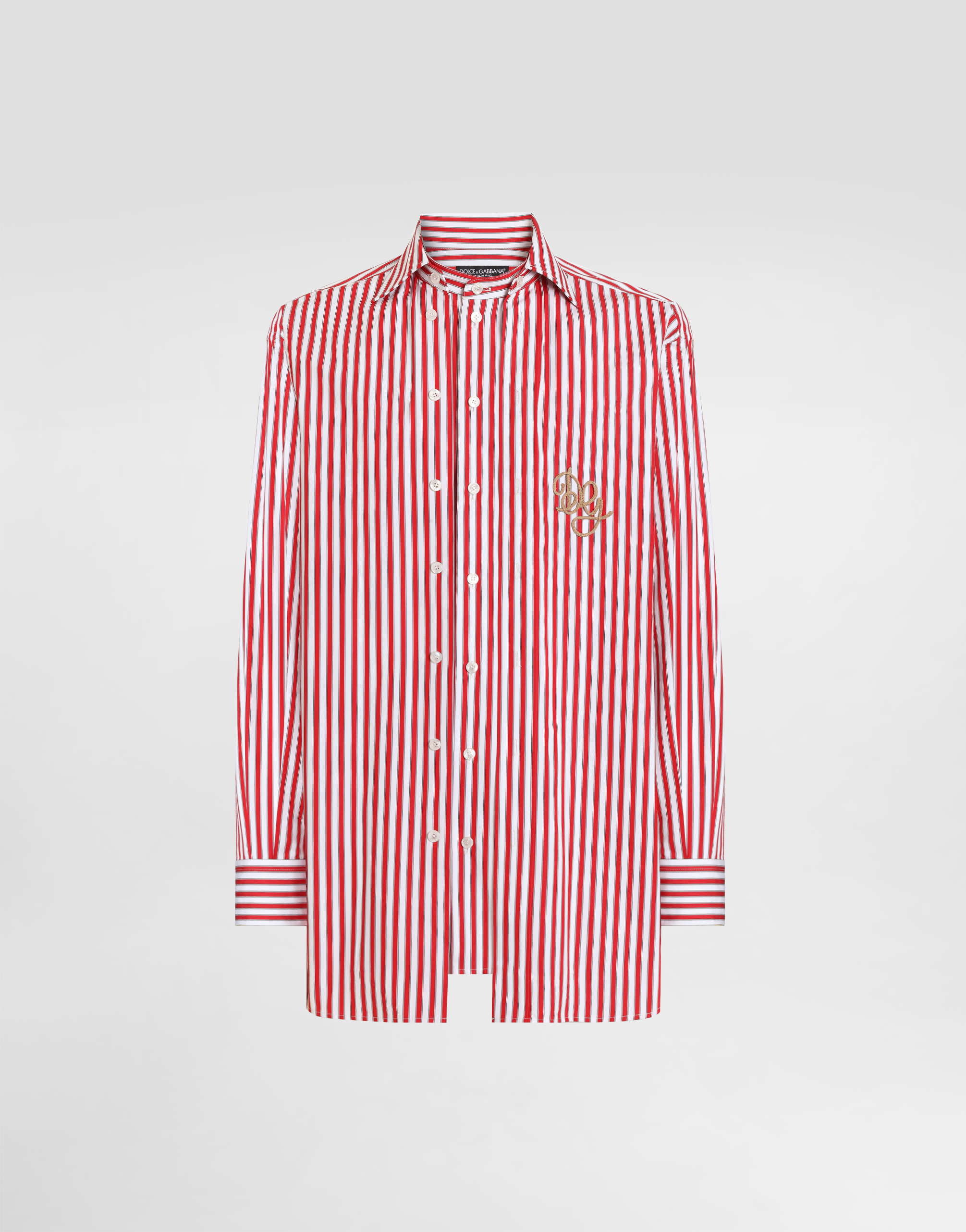Striped poplin shirt in Multicolor for Men | Dolce&Gabbana® US