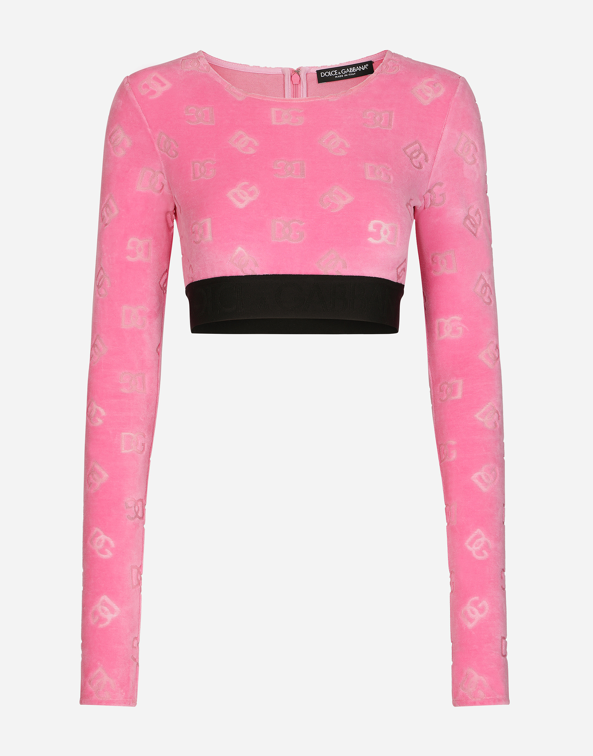 Shop Dolce & Gabbana T-shirt M/lunga Giro In Pink
