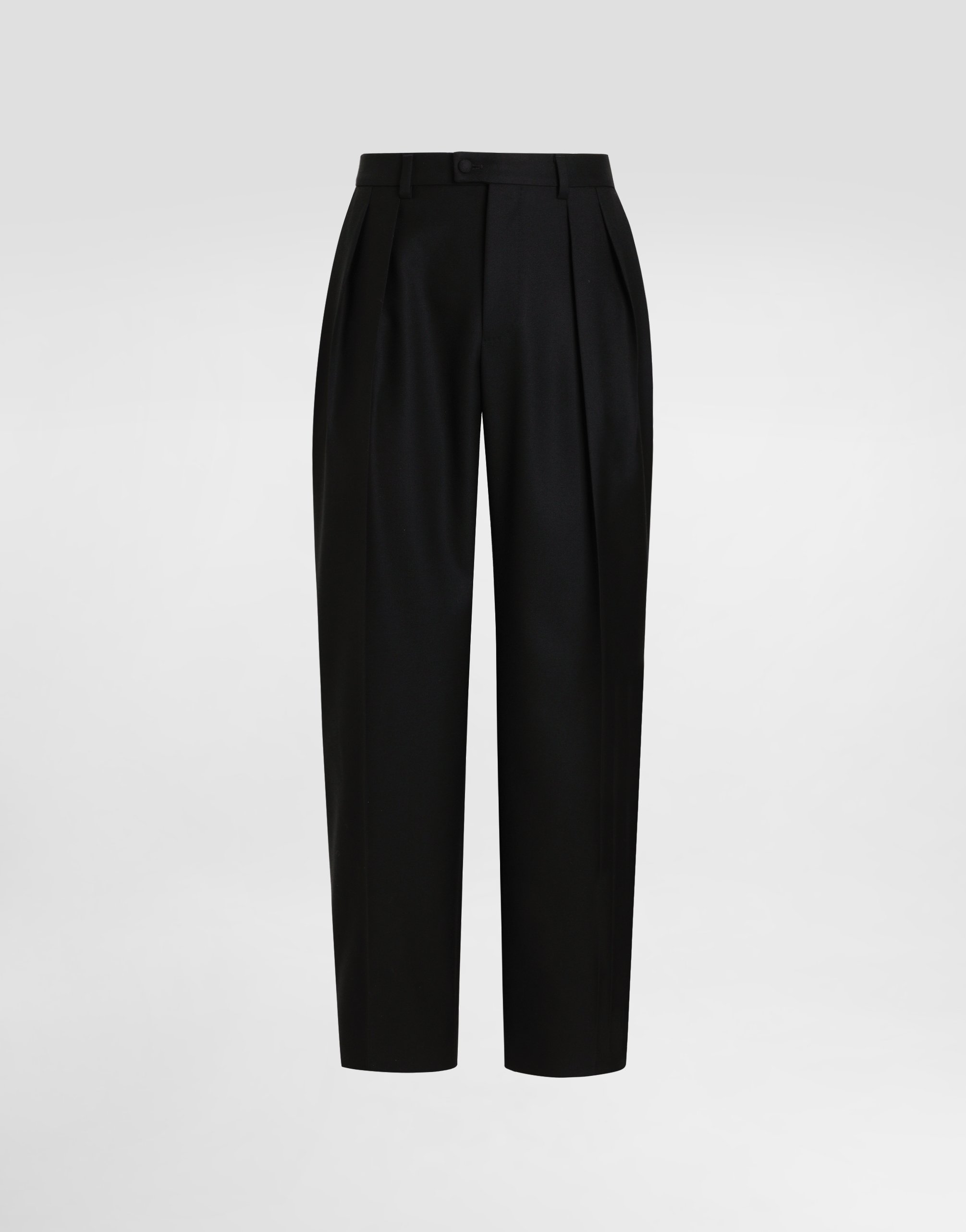 Wool gabardine trousers