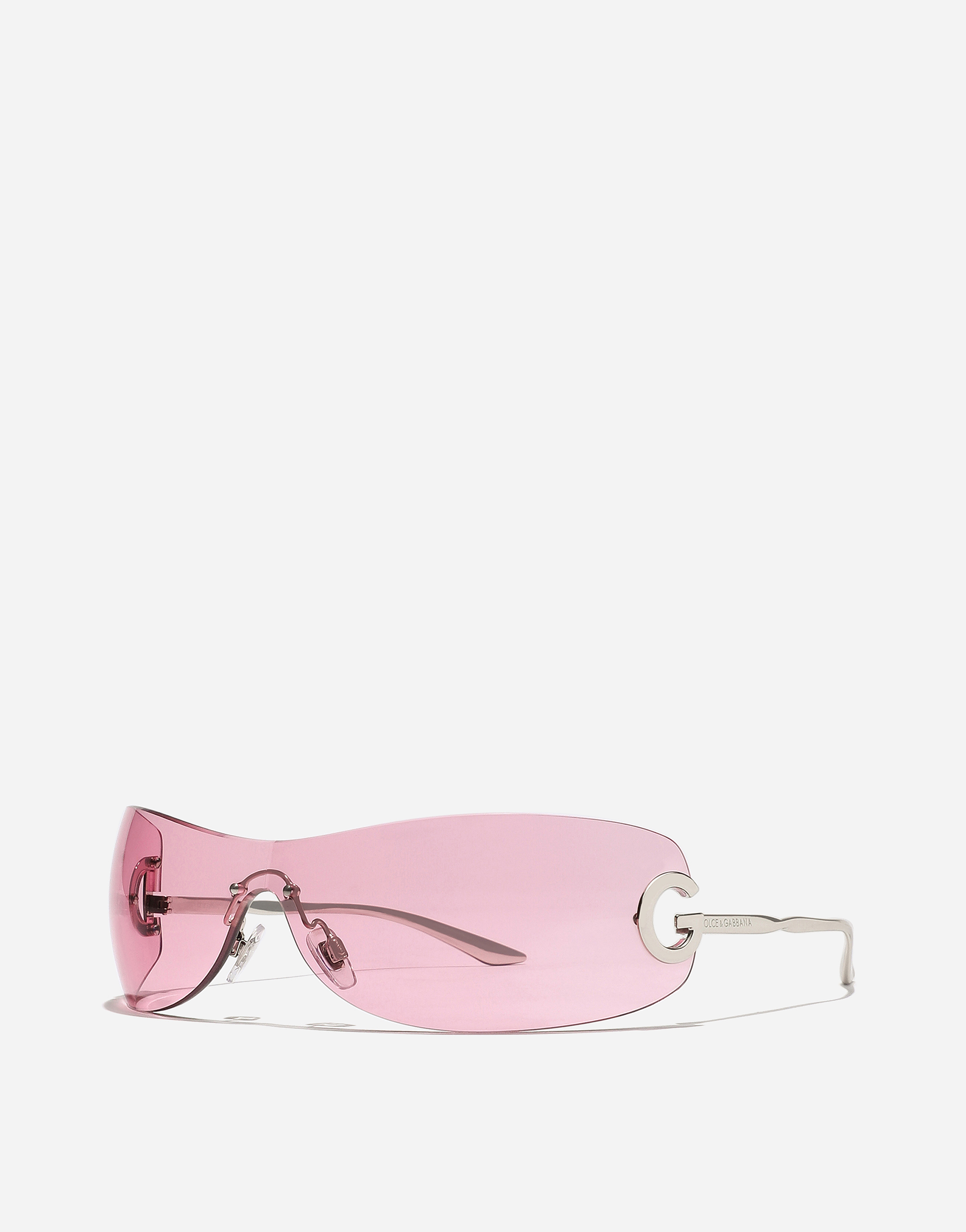 Dolce & Gabbana Curved-frame Sunglasses In Pink