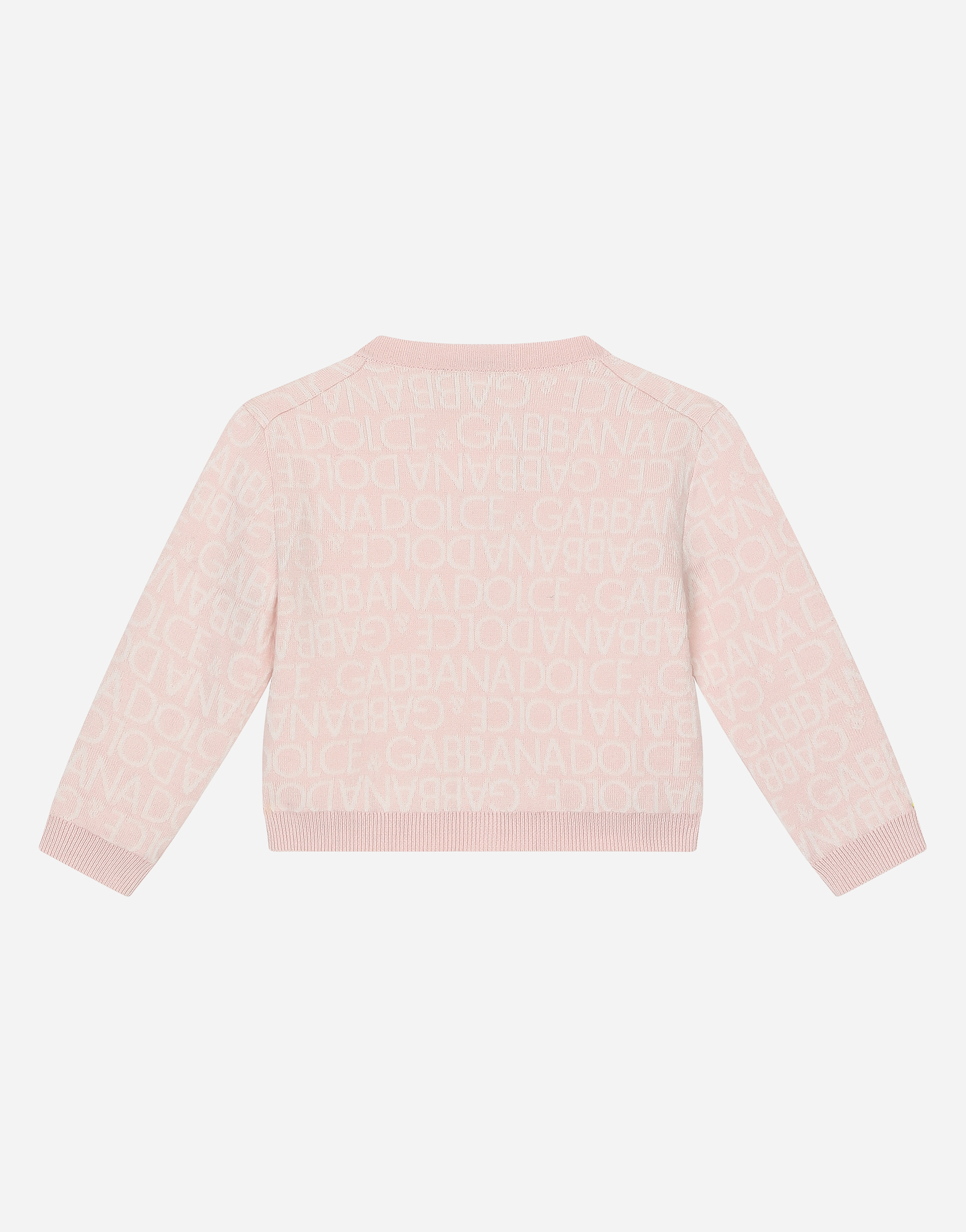 Round-neck jacquard cardigan