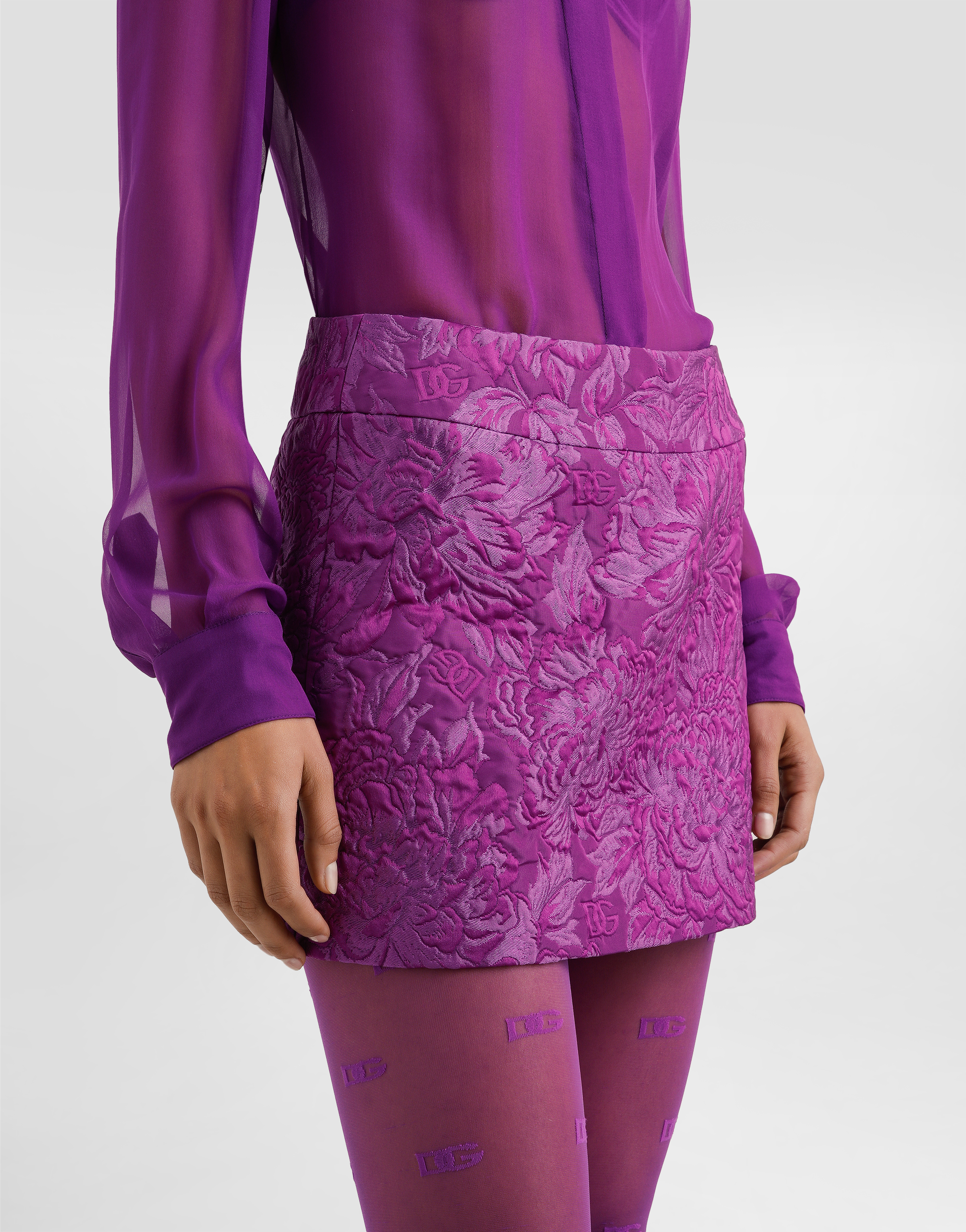 Brocade miniskirt
