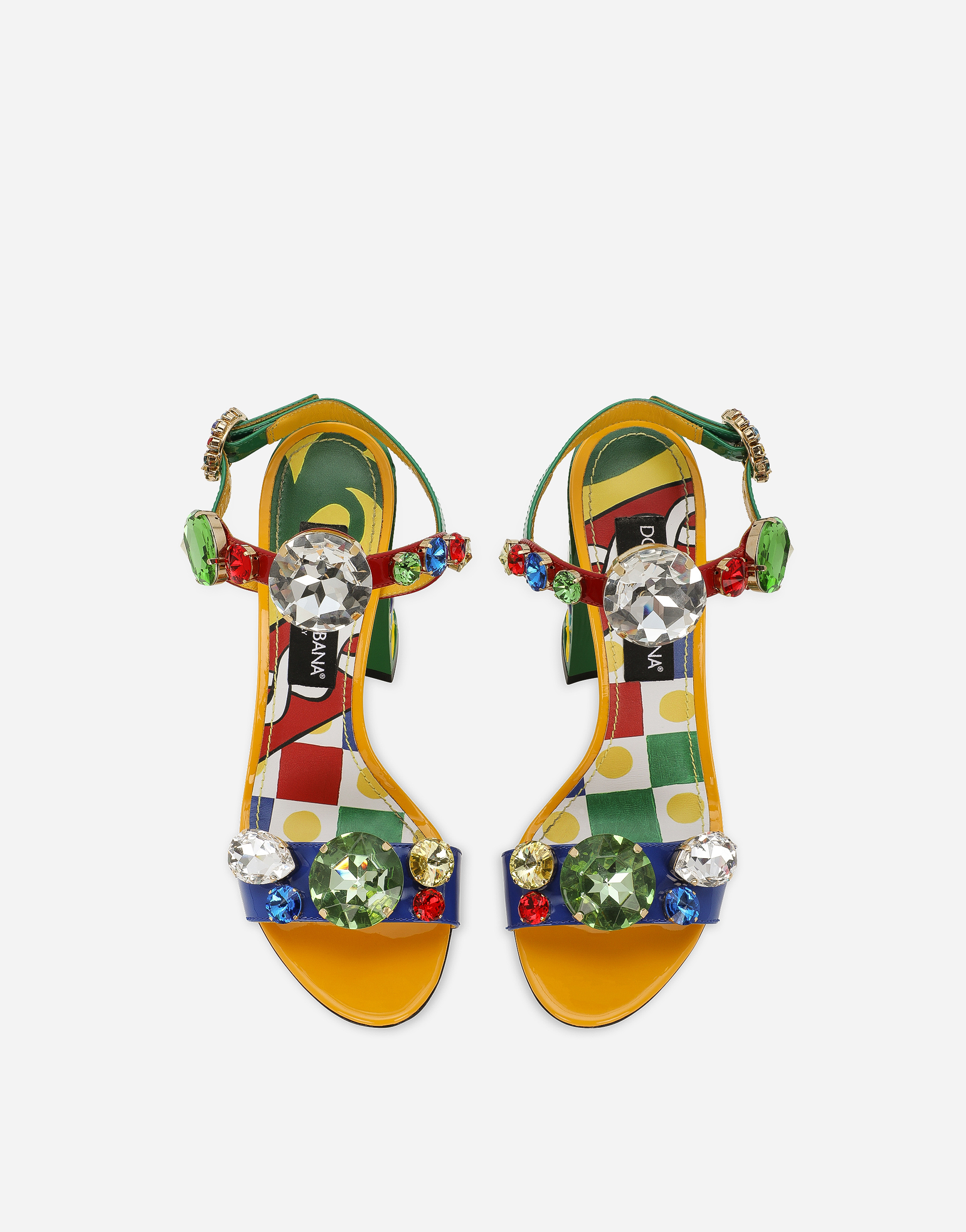 DOLCE & GABBANA PATENT LEATHER SANDALS