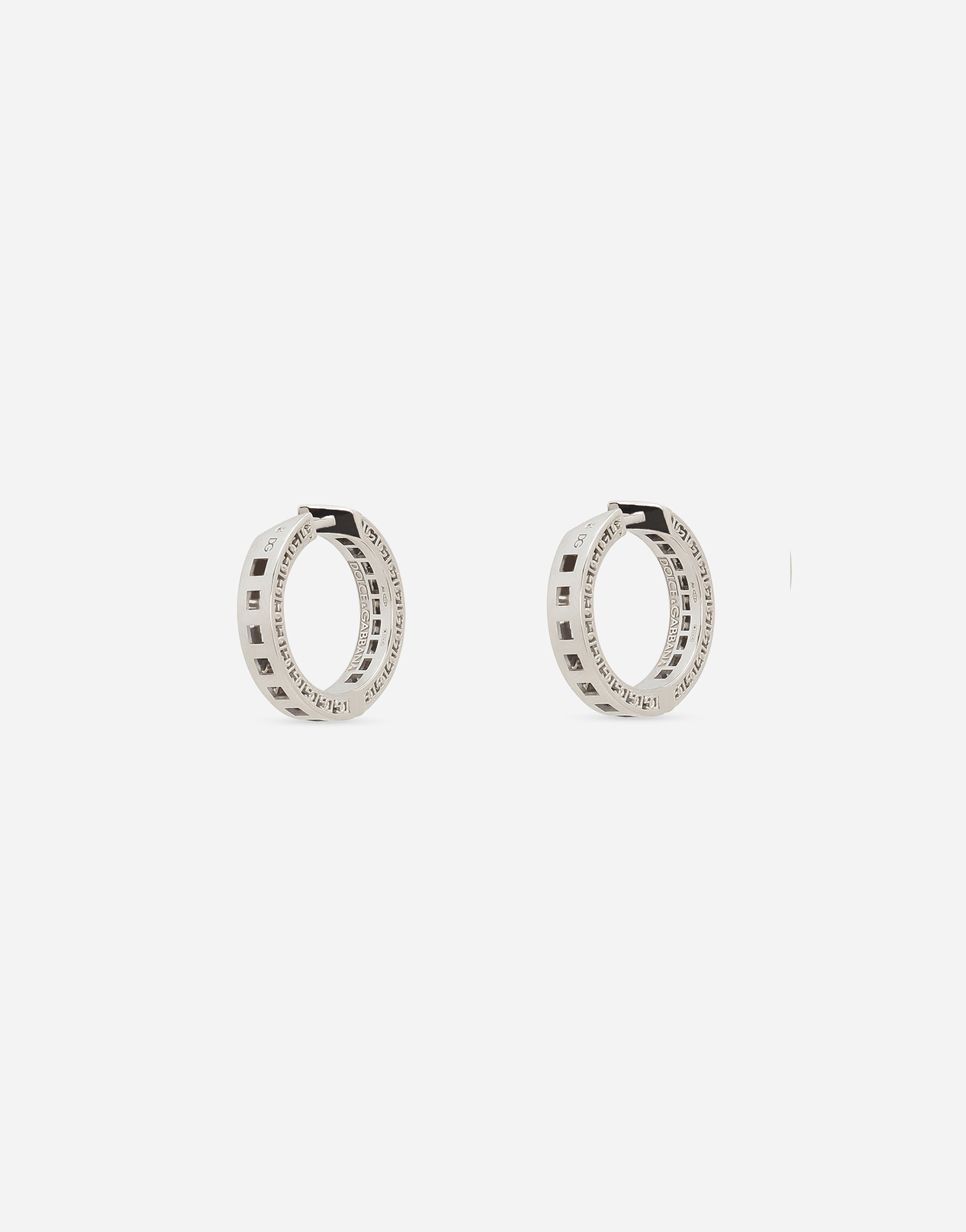 DOLCE & GABBANA ANNA EARRINGS IN WHITE GOLD 18KT WITH BLUE SAPPHIRES