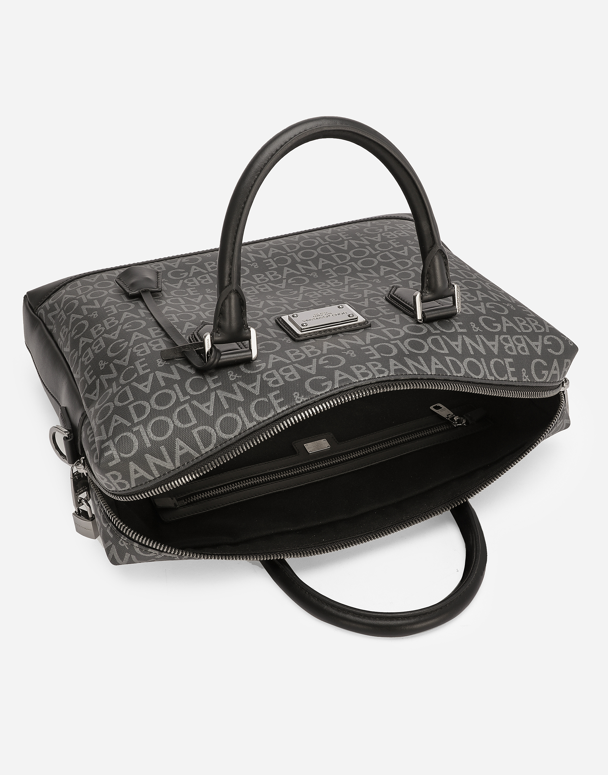 DOLCE & GABBANA COATED JACQUARD BRIEFCASE