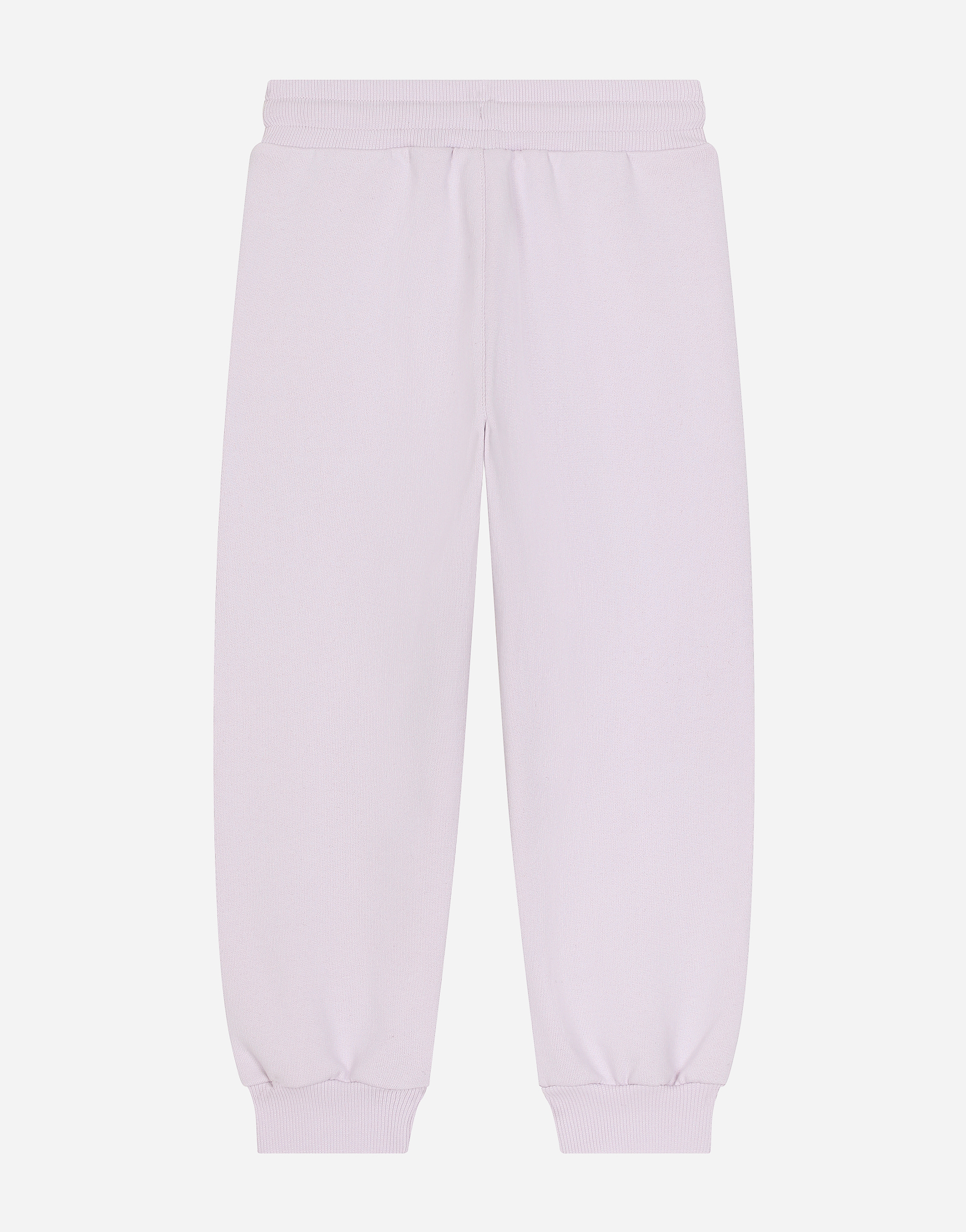 Dolce & Gabbana Jersey Jogging Pants With Logo Tag In Lilac