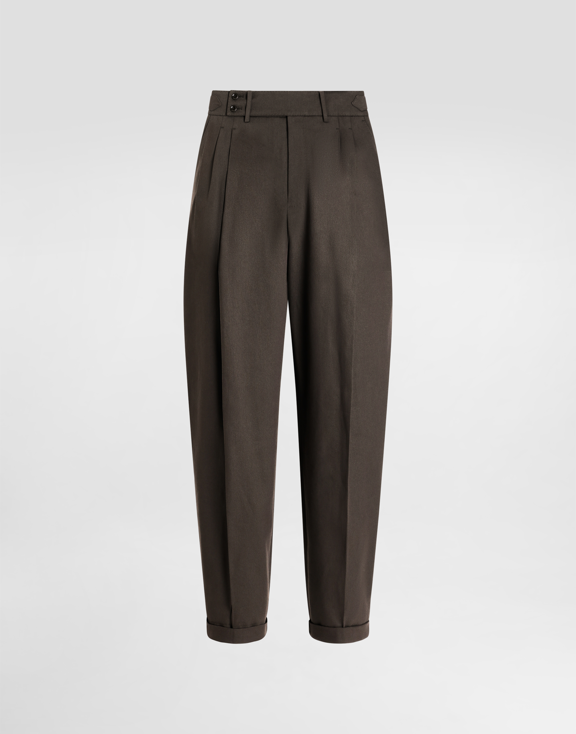 Dolce & Gabbana Cotton Twill Pants - Man Pants And Shorts Brown Cotton