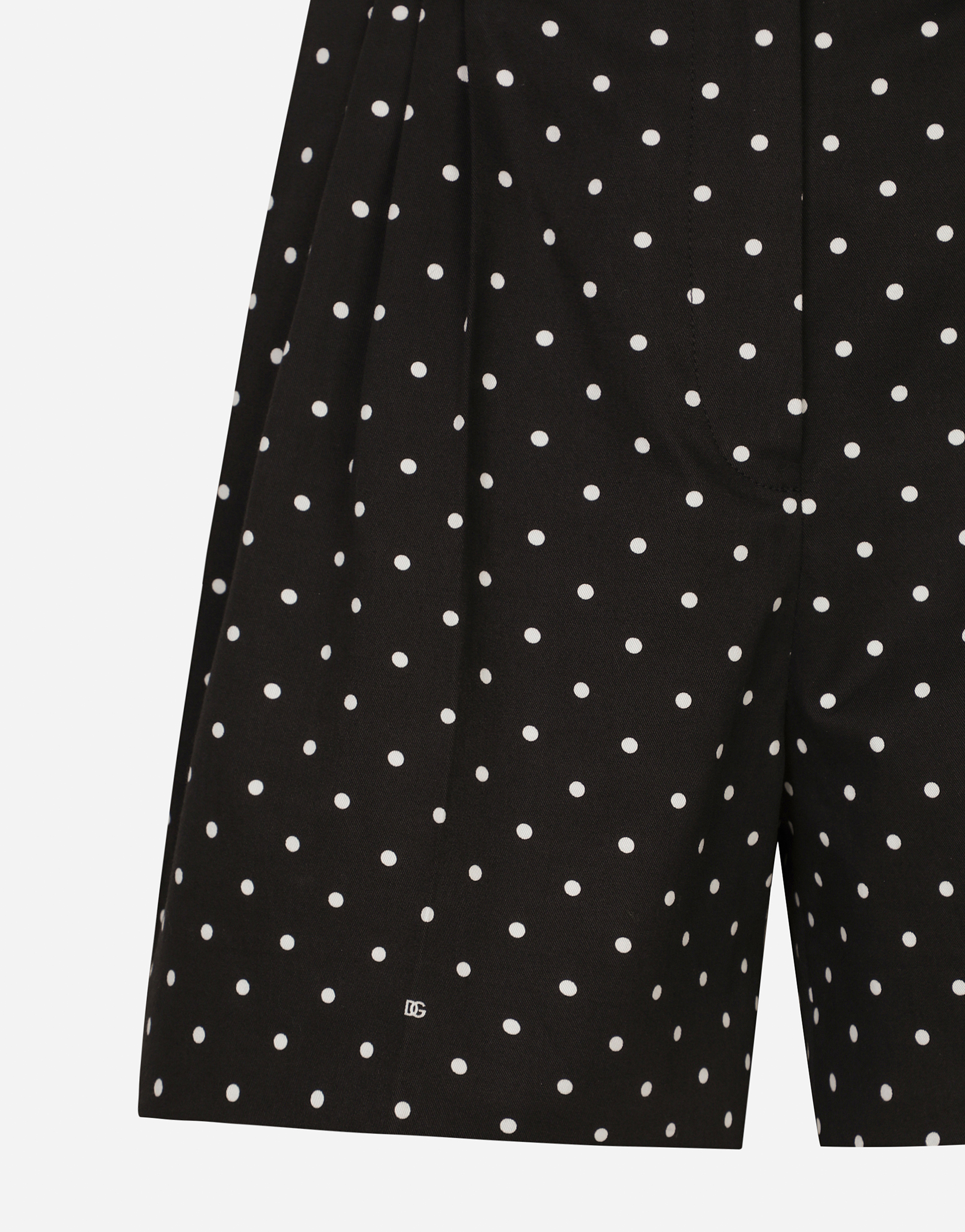 Shop Dolce & Gabbana Polka-dot Cotton Shorts In プリ