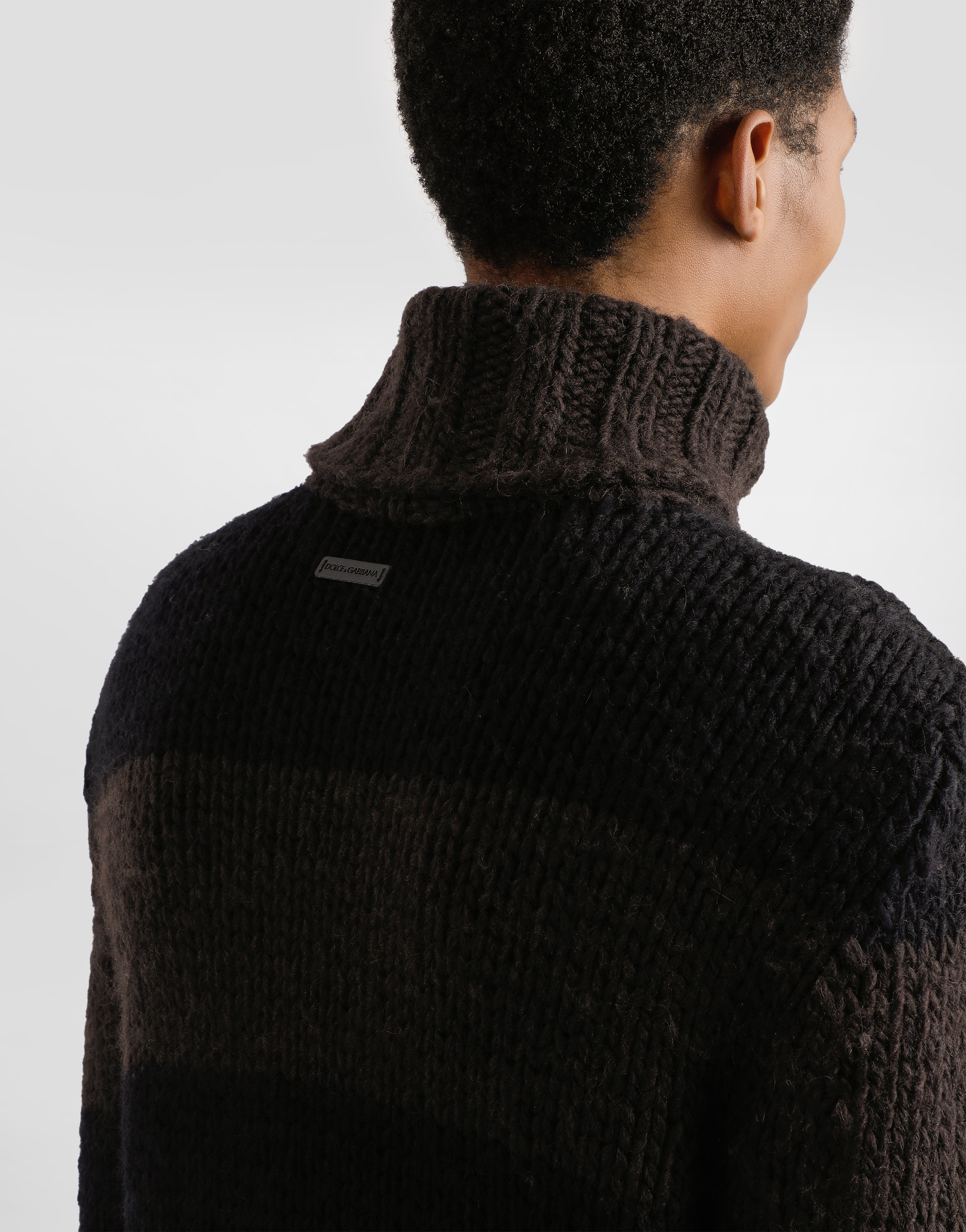Dolce & Gabbana Striped Turtleneck Sweater In Multi