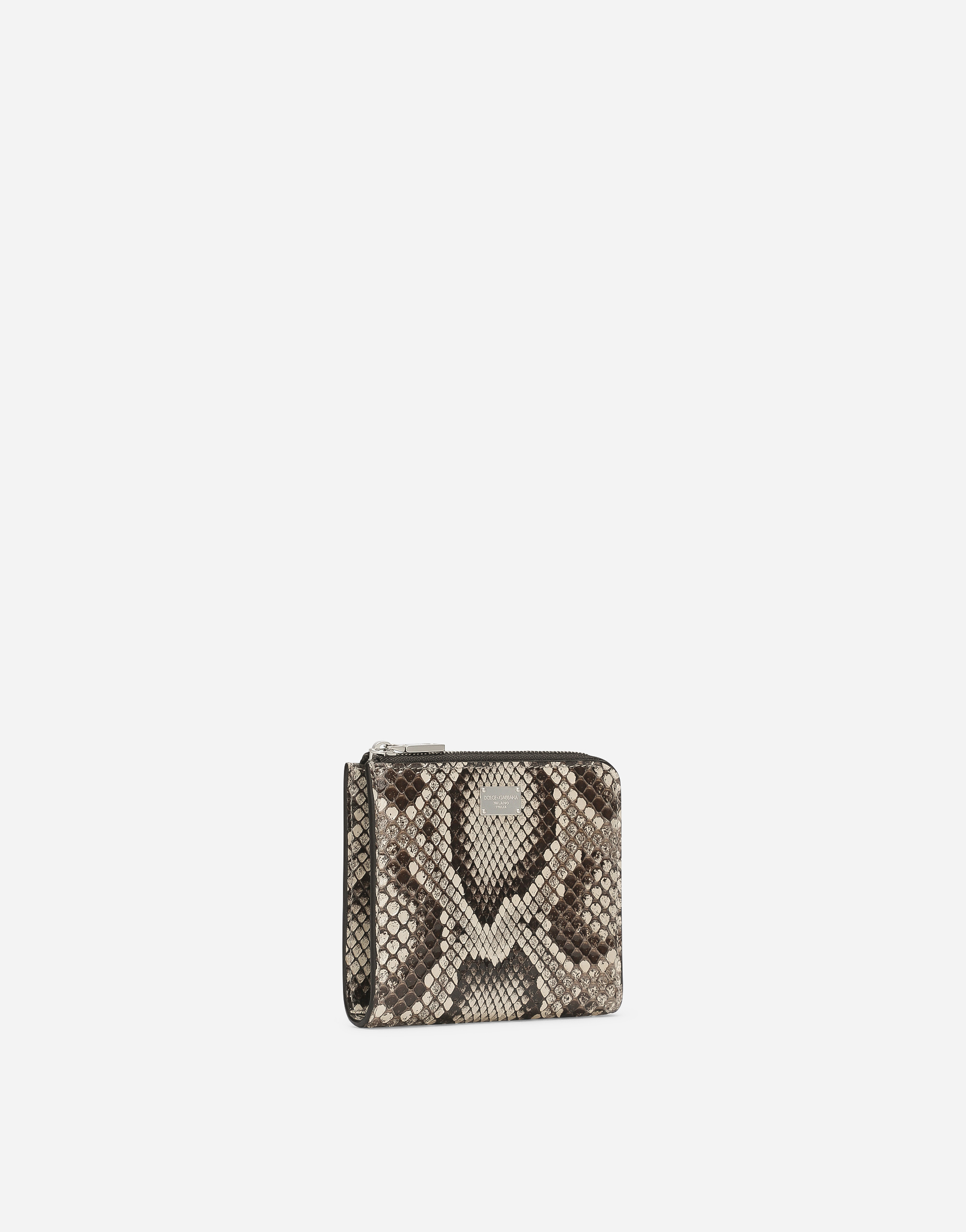  Dolce & Gabbana Dolce & Gabbana Python Skin Card Holder - Man Wallets And Small Leather Goods Yellow Onesize 