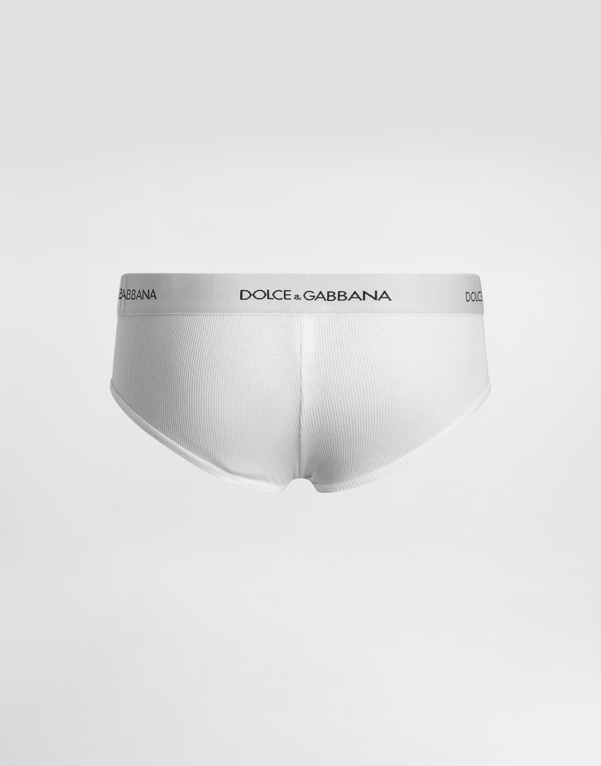 Dolce & Gabbana Slip Brando De Algodón Acanalado - Hombre Ropa Interior Y Ropa De Casa Blanco Algod�n 7 
