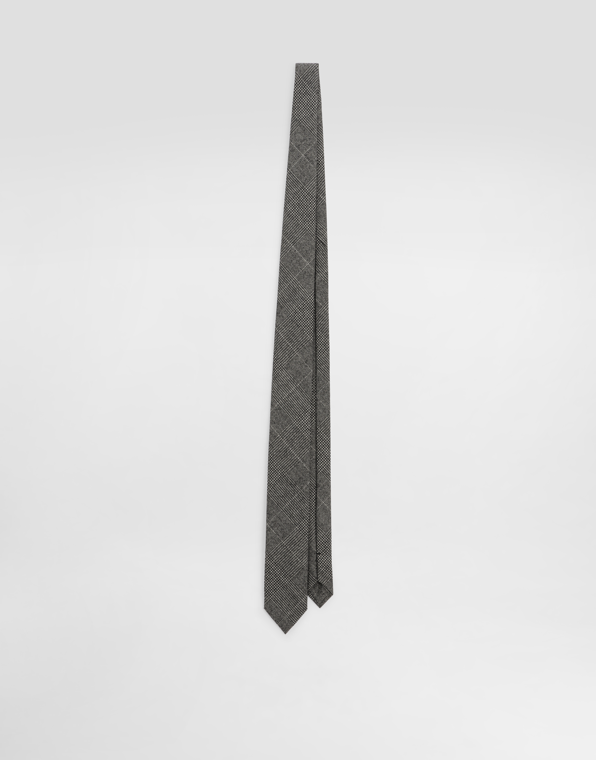 Dolce & Gabbana Glen Plaid Tie In Gray