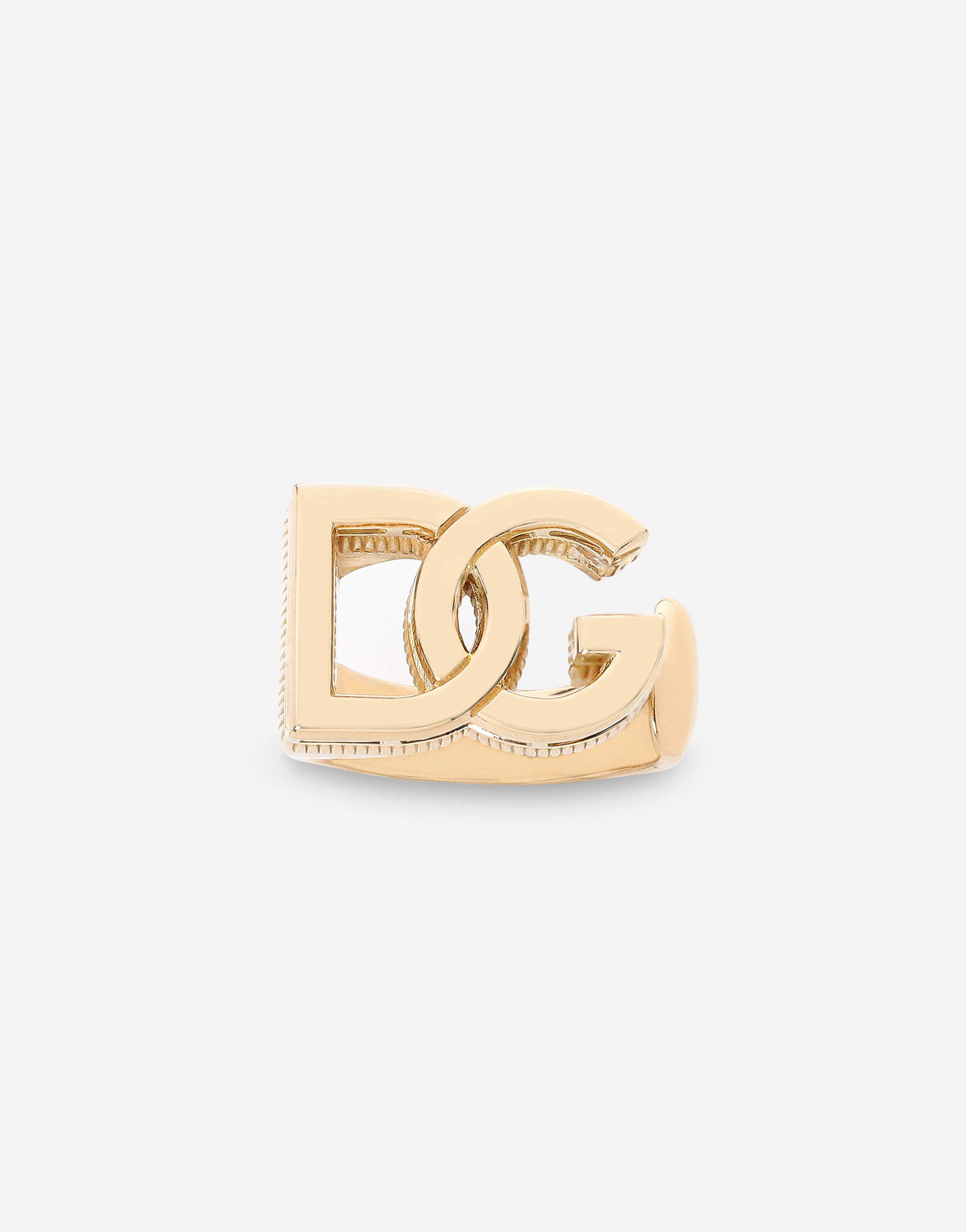 Dolce & Gabbana Logo Ring In Yellow 18kt Gold - Woman Rings Gold