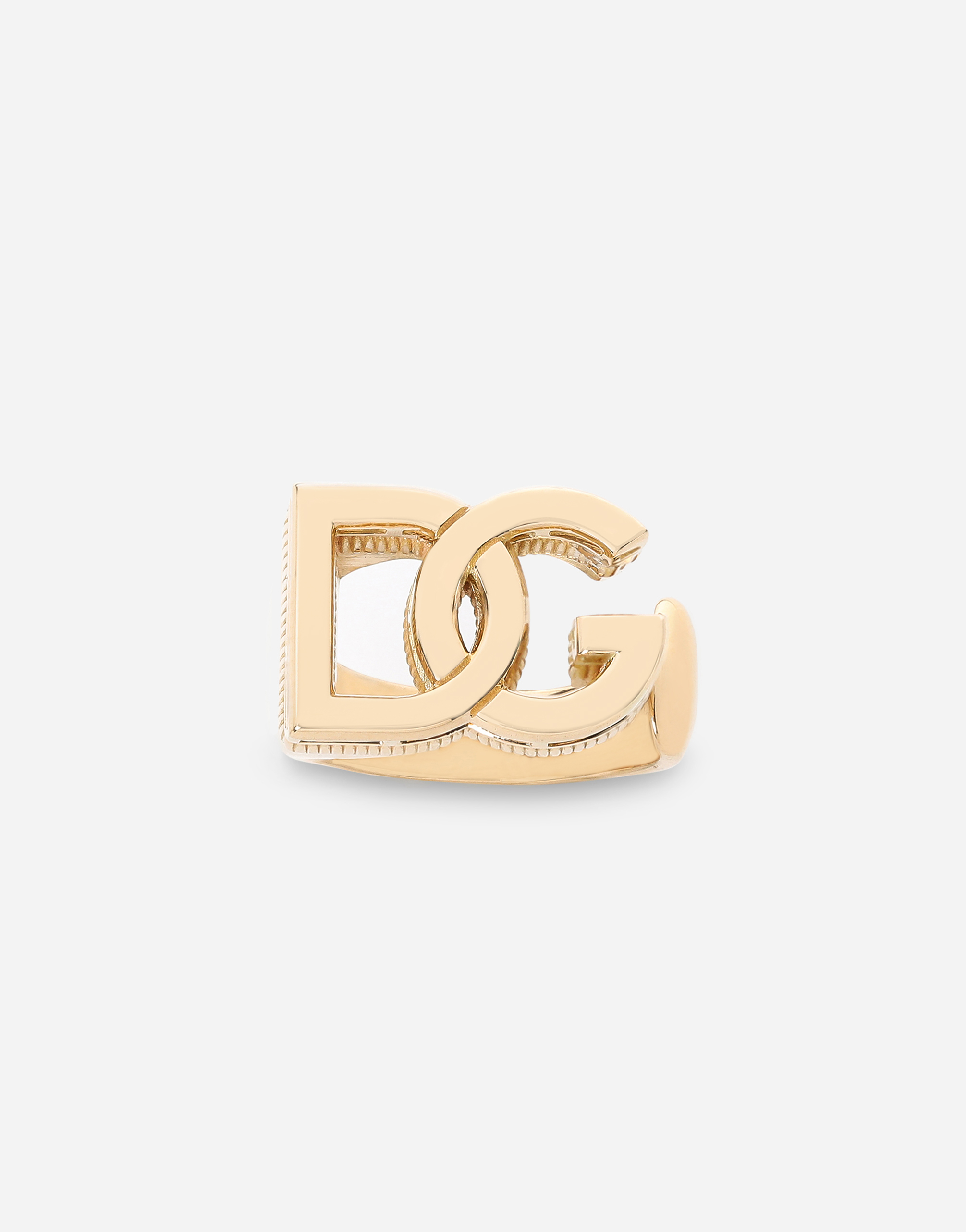 Dolce & Gabbana Logo Ring In Yellow 18kt Gold In Yellow Gold