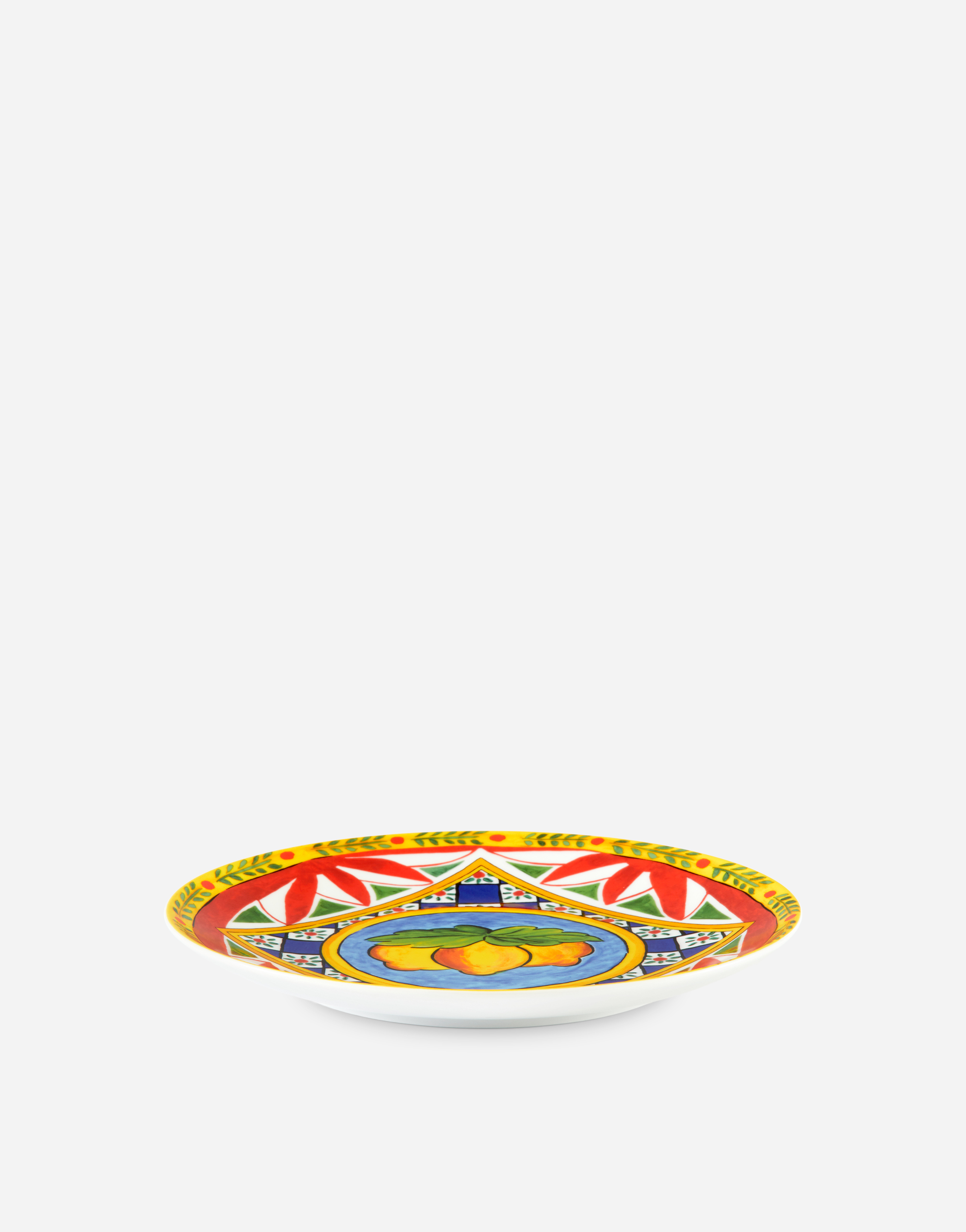 Dolce & Gabbana Set 2 Porcelain Dinner Plates In Multicolor