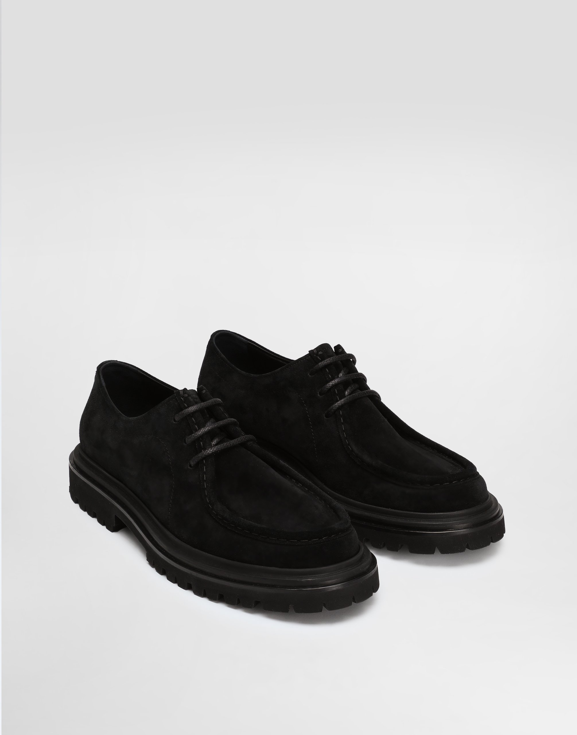 Split calfskin derby