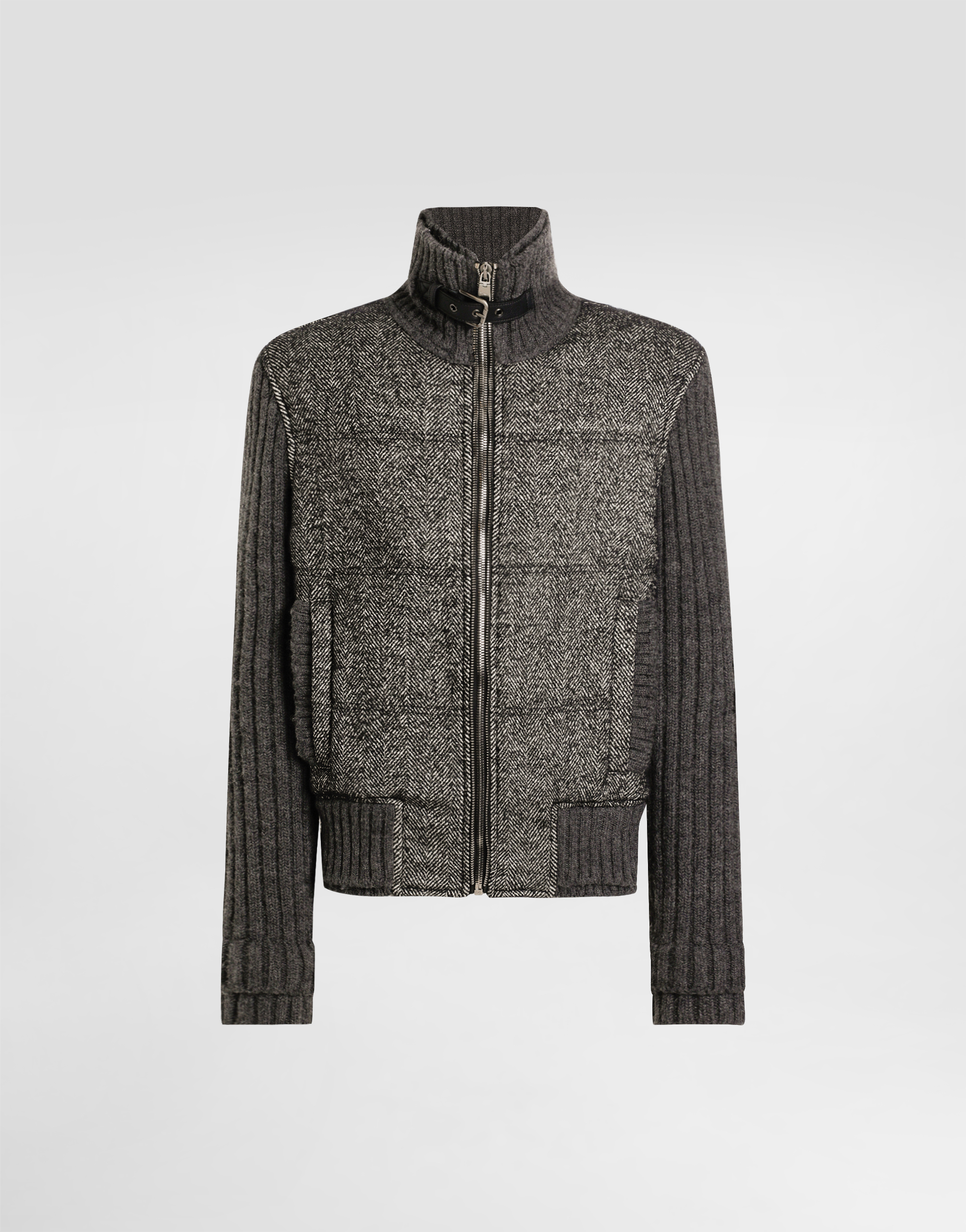 Knitted houndstooth jacket