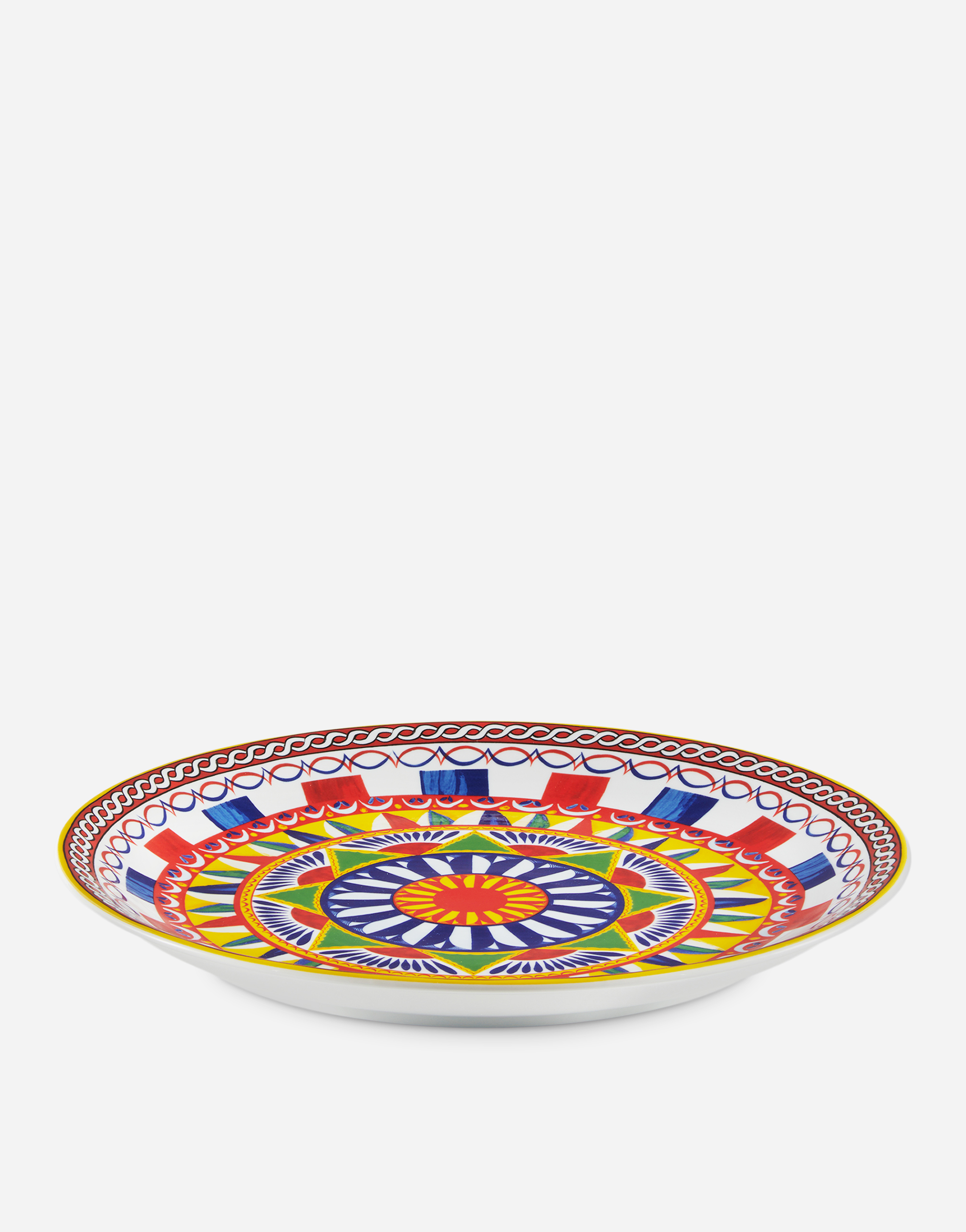 Dolce & Gabbana Porcelain Platter In Multicolor