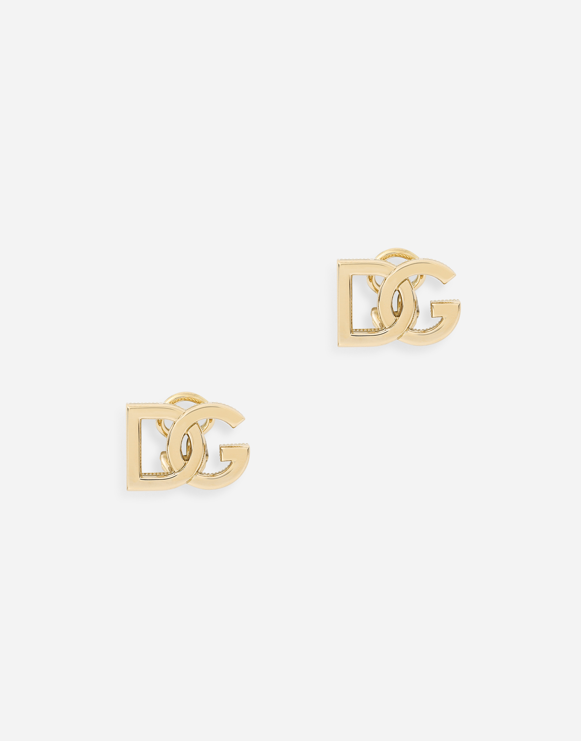 Dolce & Gabbana Logo Clip-on Earrings In Yellow 18kt Gold Yellow Gold Female Onesize