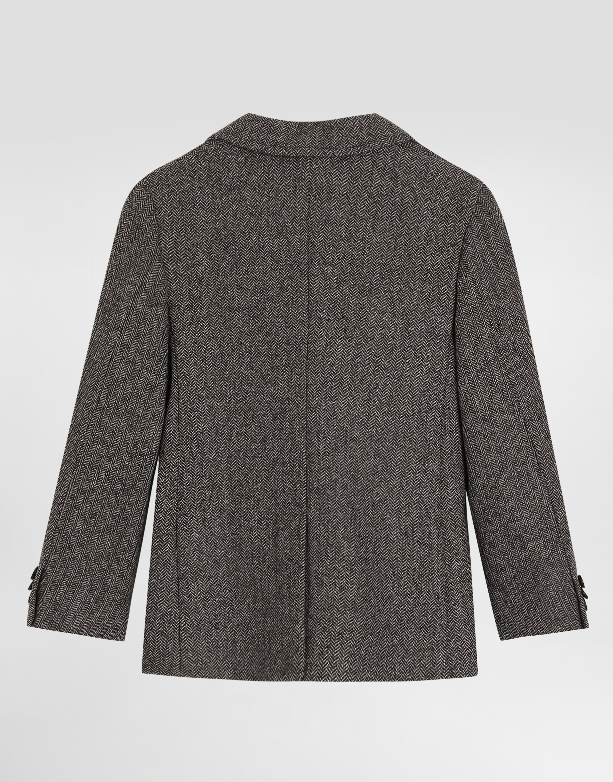 Single-breasted jacket herringbone wool