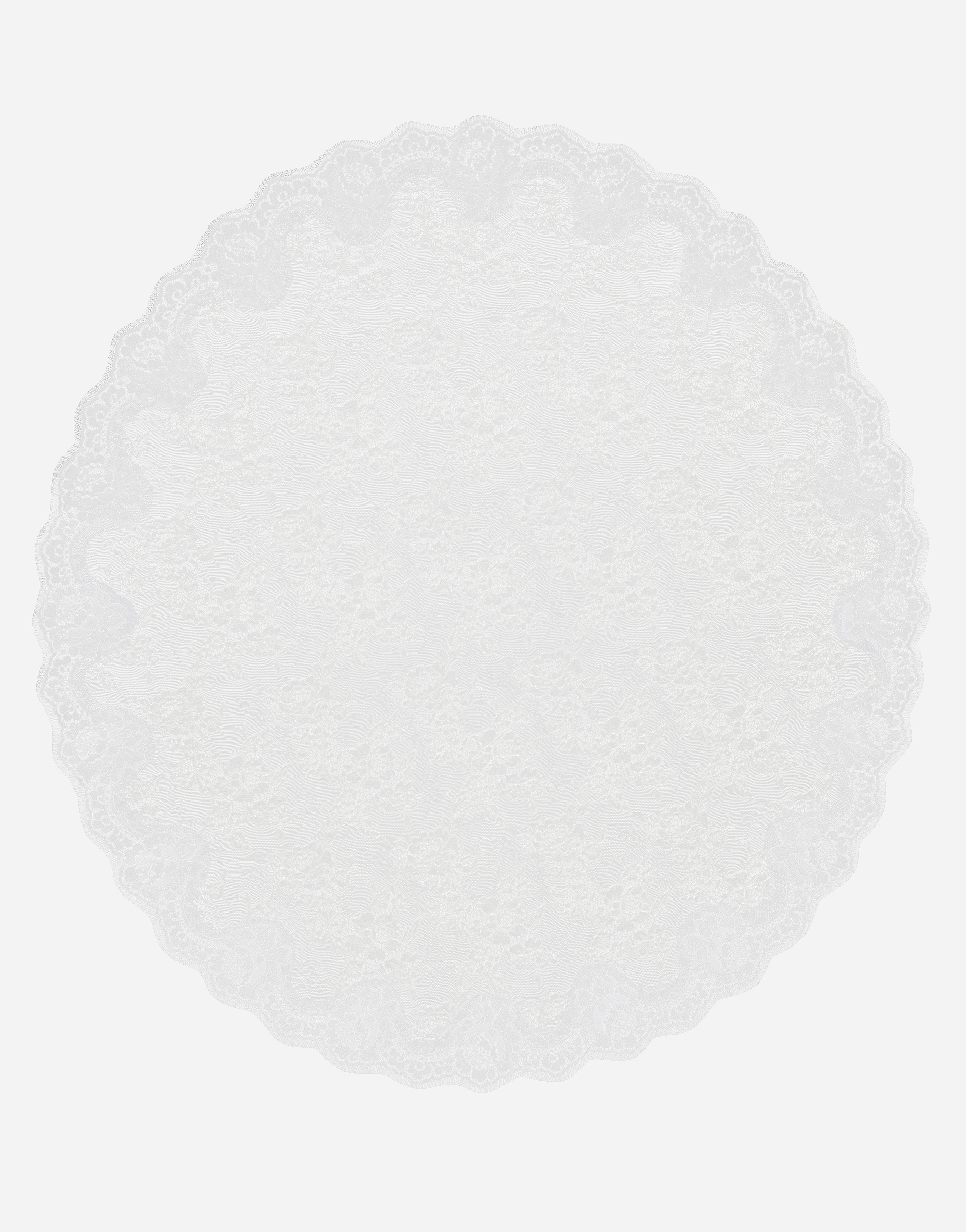 Lace oval veil