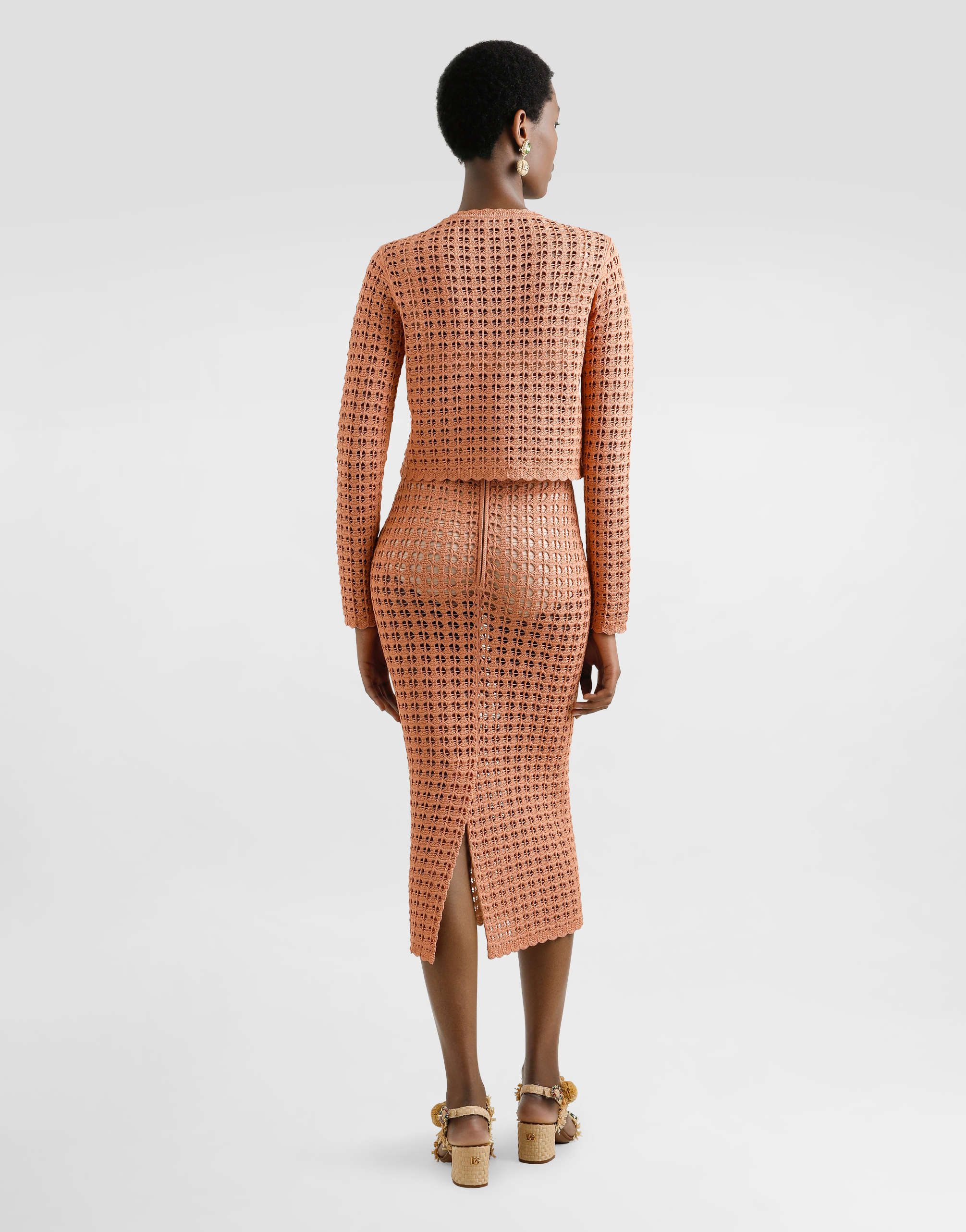 Dolce & Gabbana Crochet-knit Midi Skirt