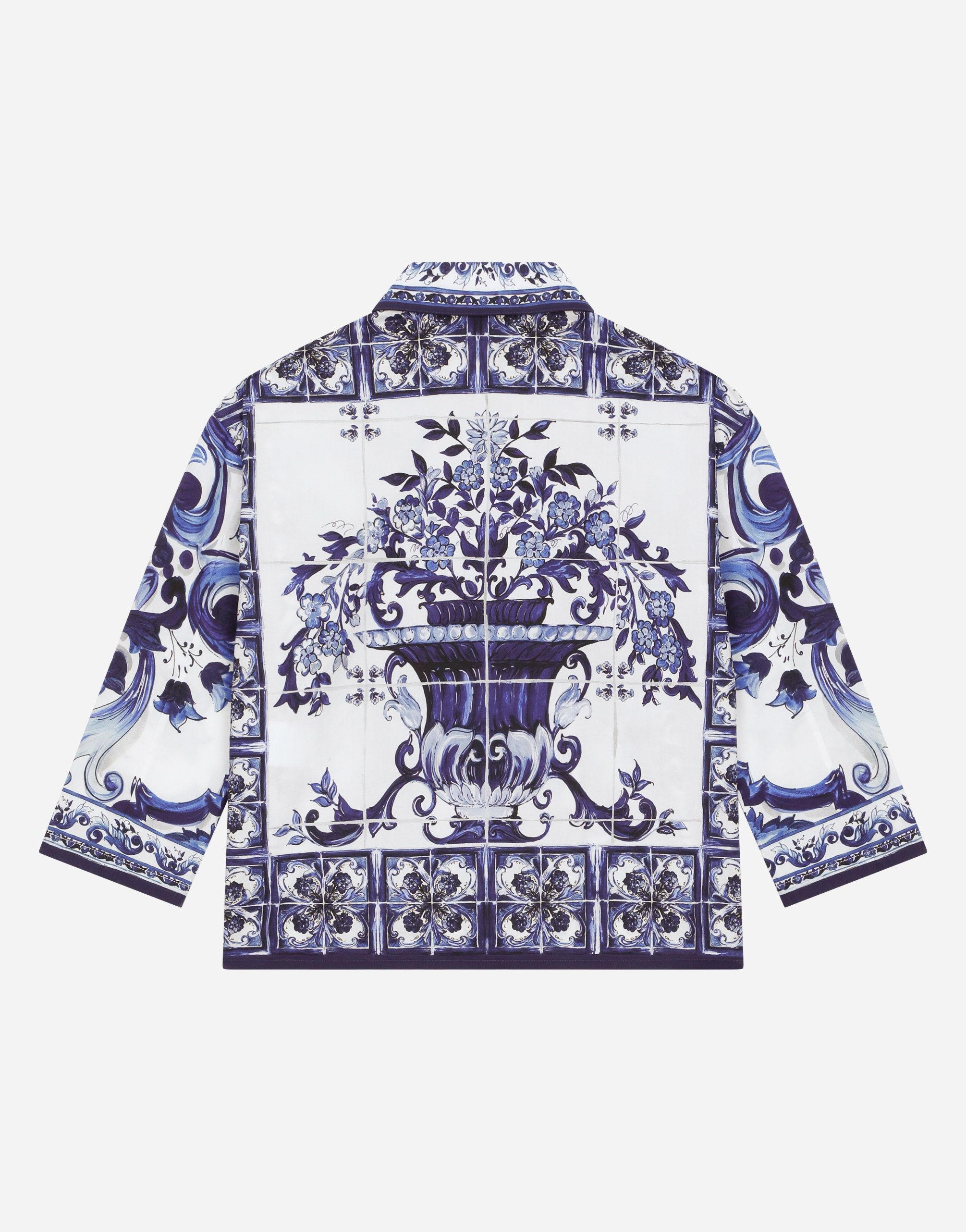 Shop Dolce & Gabbana Majolica-print Poplin Shirt In マルチカラー