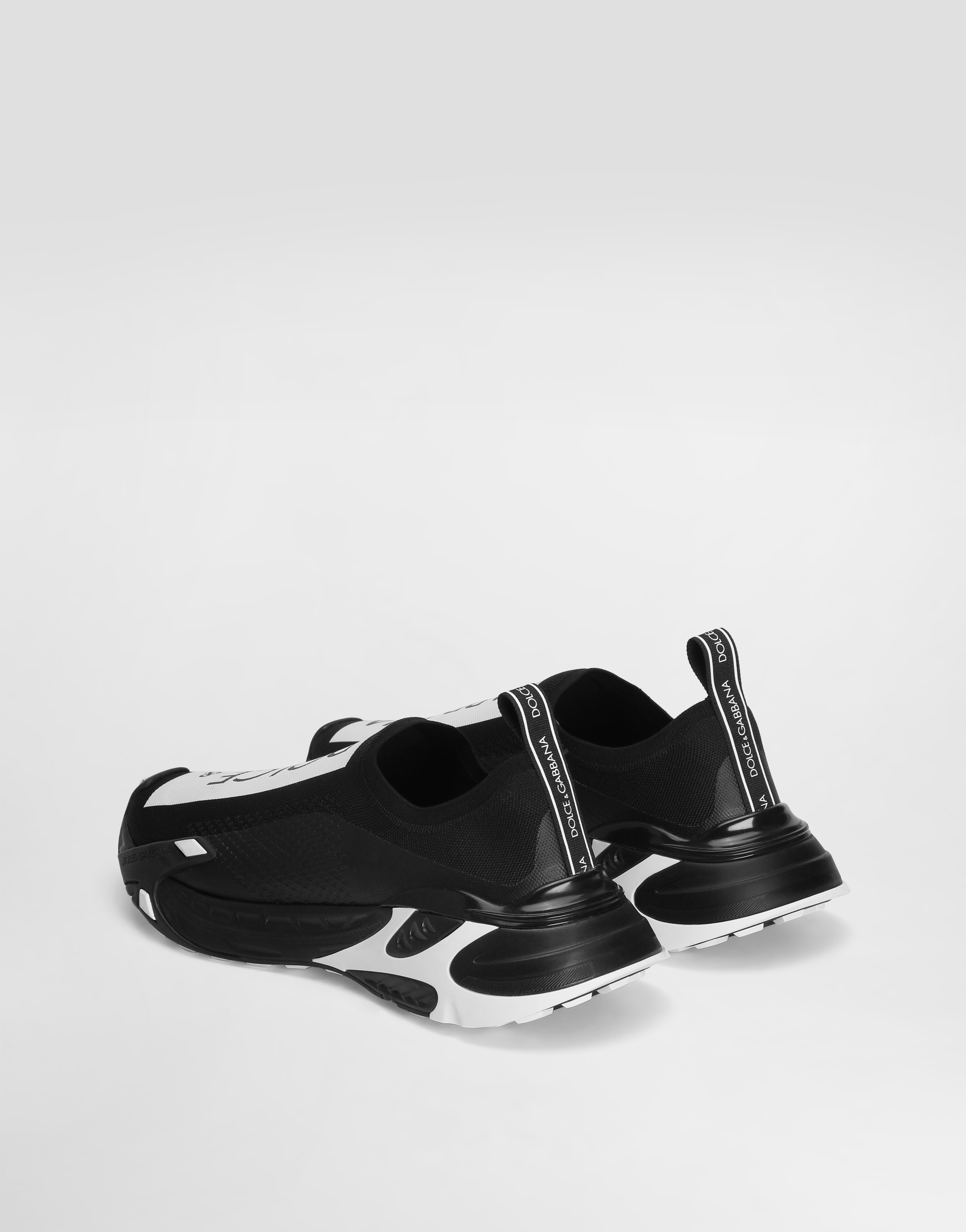 Dolce & Gabbana Sorrento Sneakers In Stretch Mesh With Logo In Multicolor