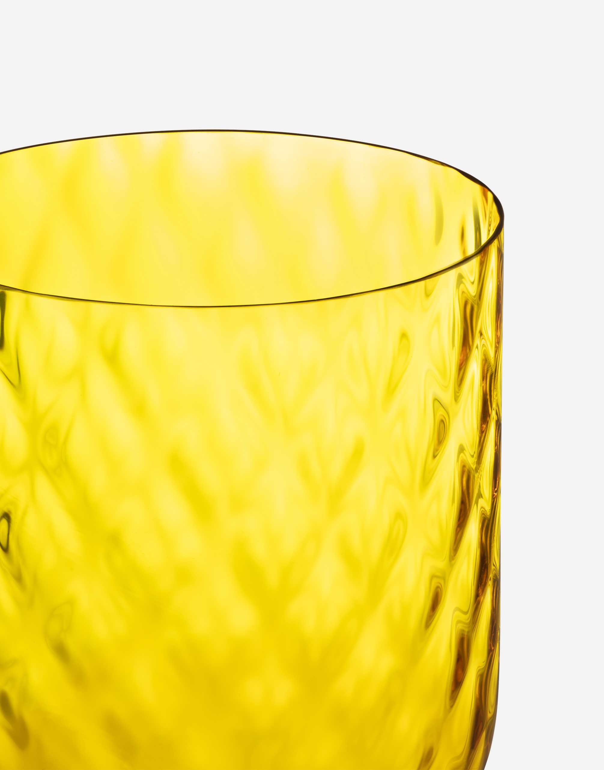 Dolce & Gabbana Hand-blown Murano Red Wine Glass In Multicolor