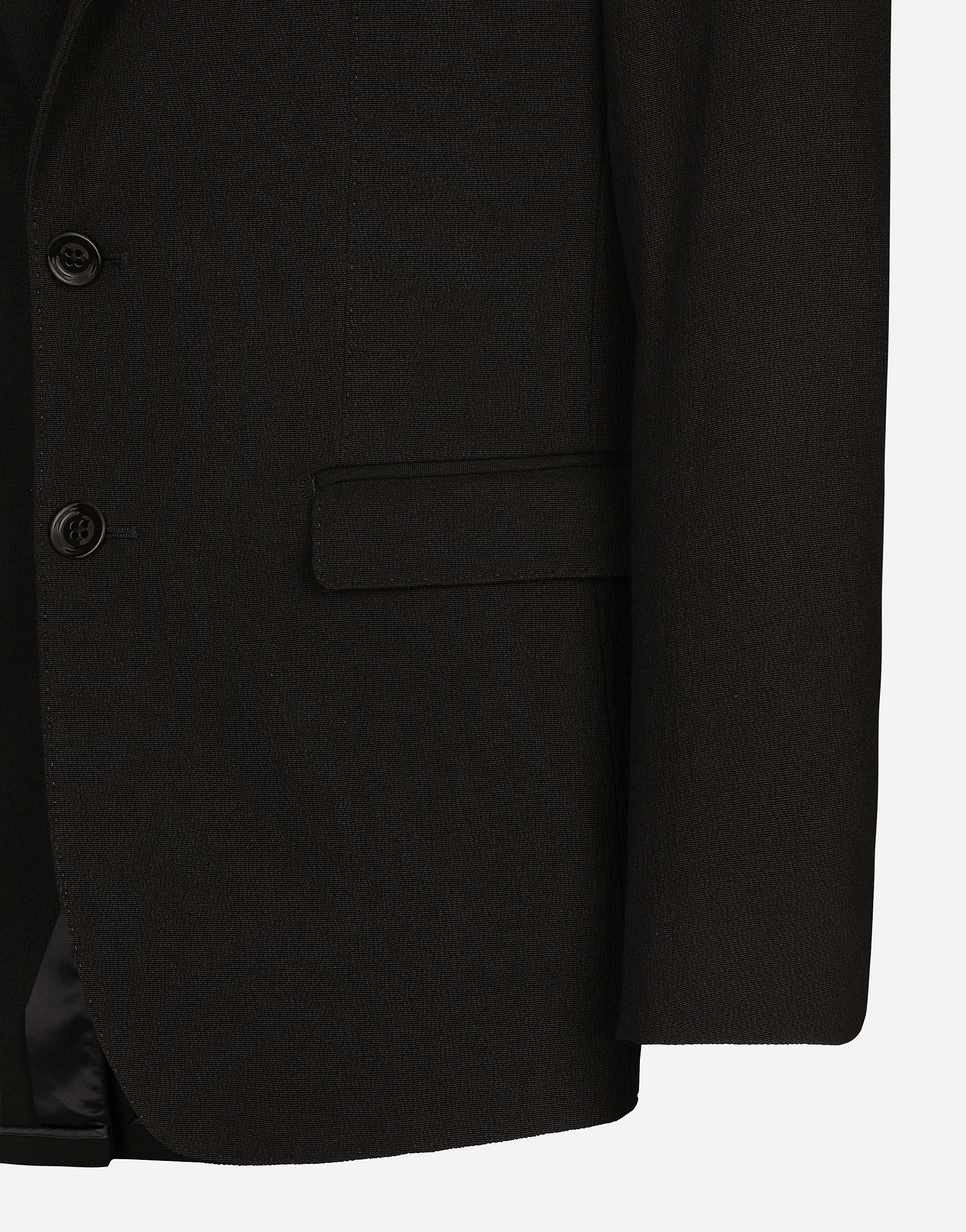 Dolce & Gabbana Single-breasted Stretch Cotton Taormina-fit Jacket In Black