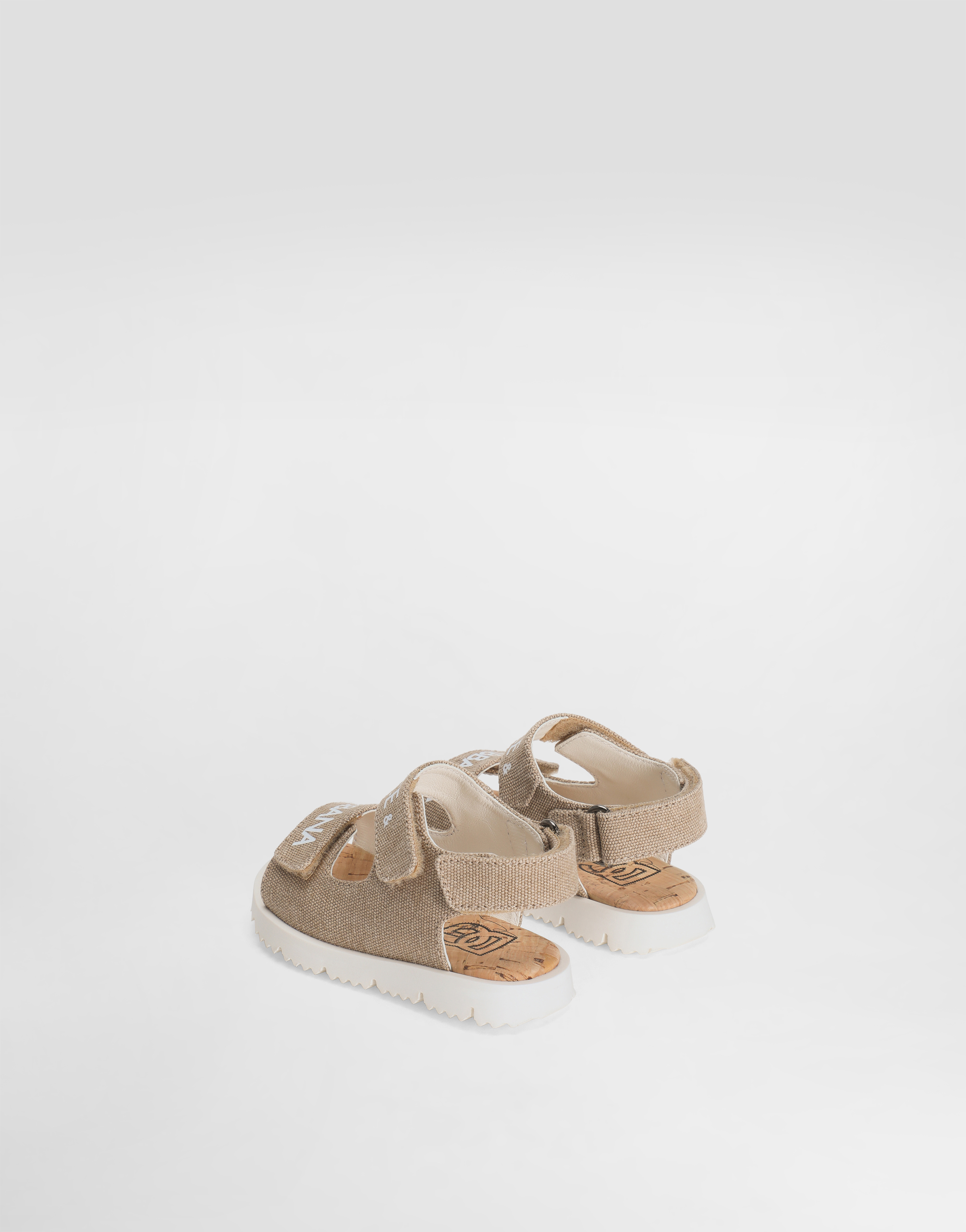  Dolce & Gabbana Dolce & Gabbana Canvas Sandals - Man Shoes For First Steps (19-26) Beige 26 