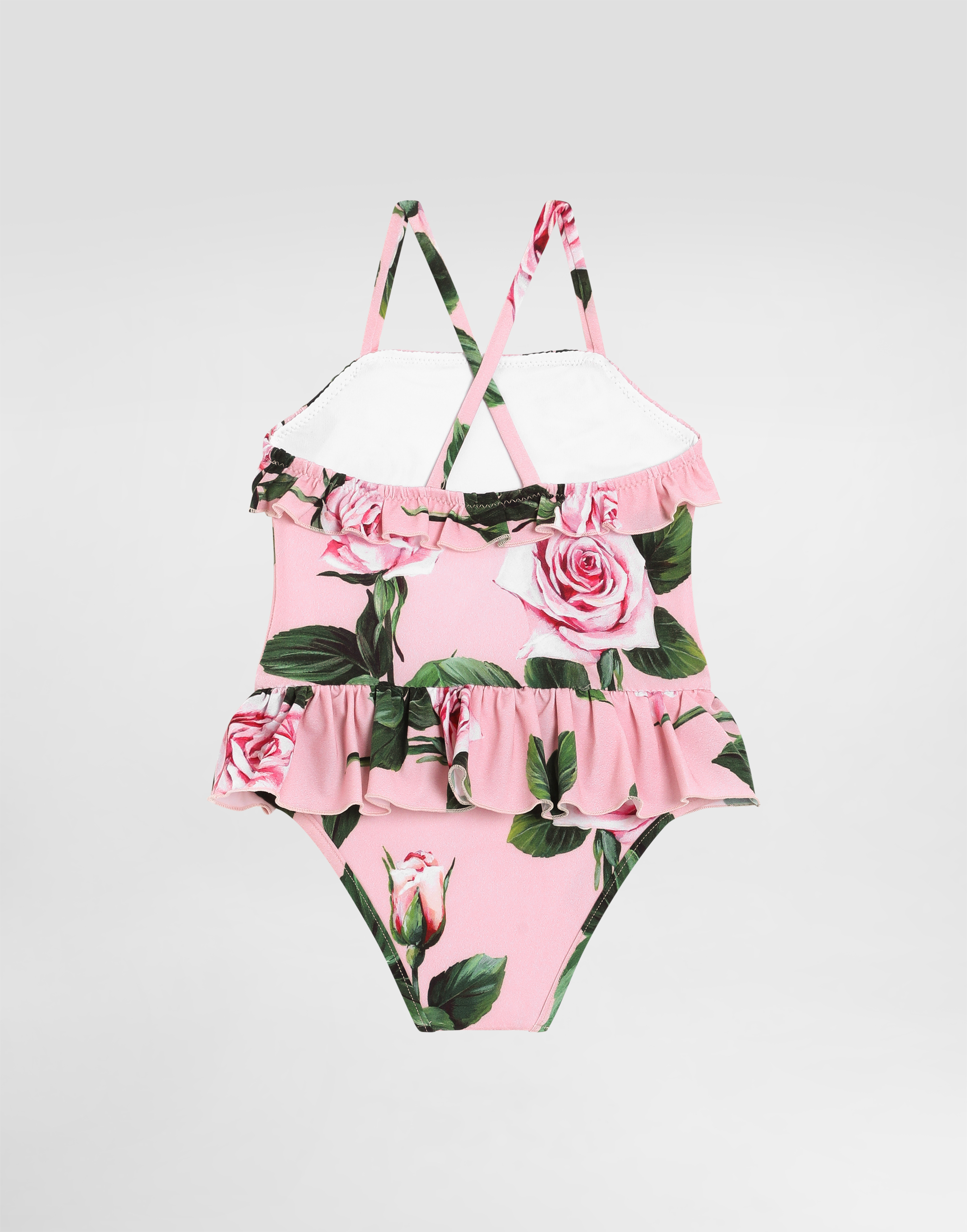 Dolce & Gabbana Rose-print Swimsuit In Print