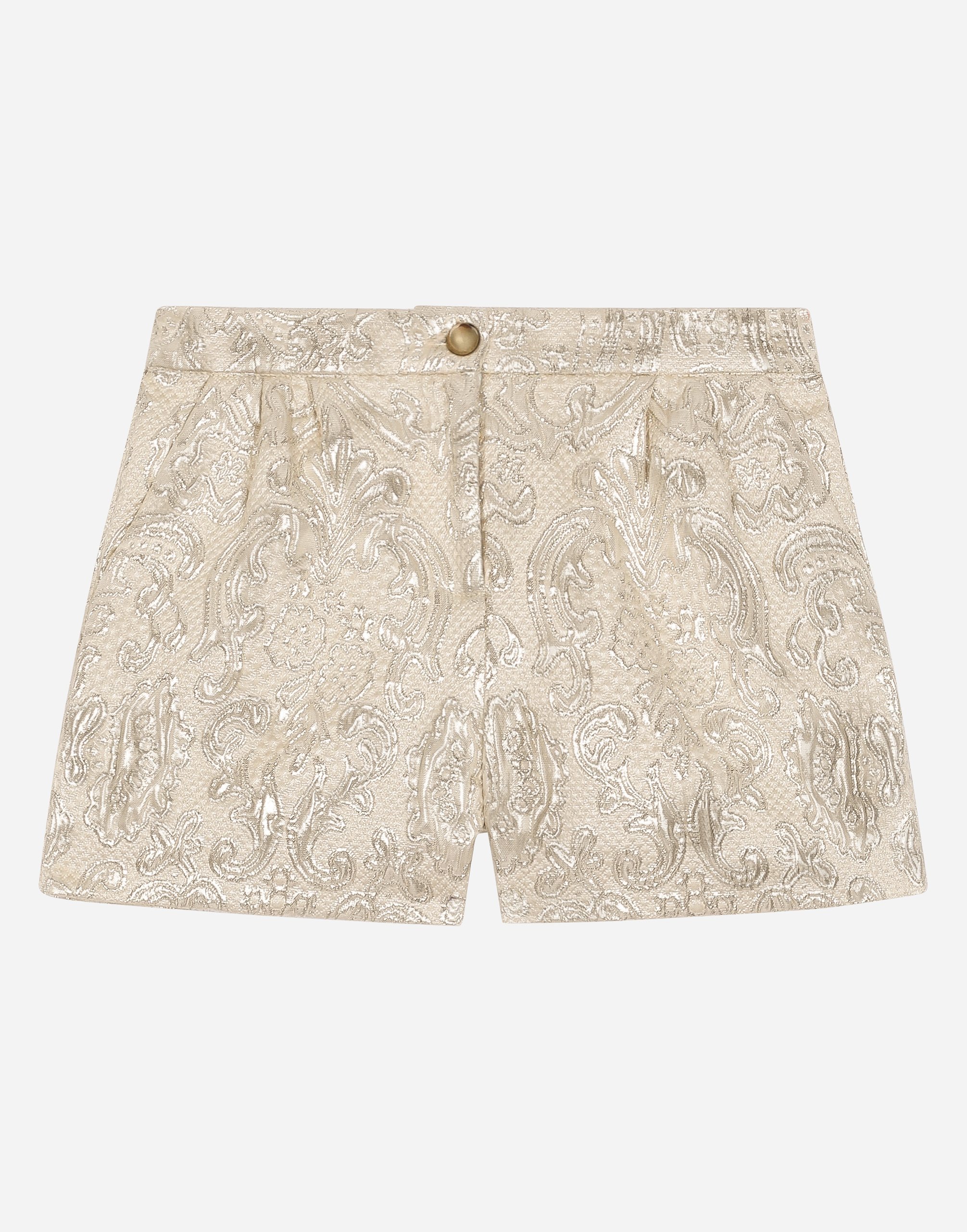 Dolce & Gabbana Brocade Shorts In Gold