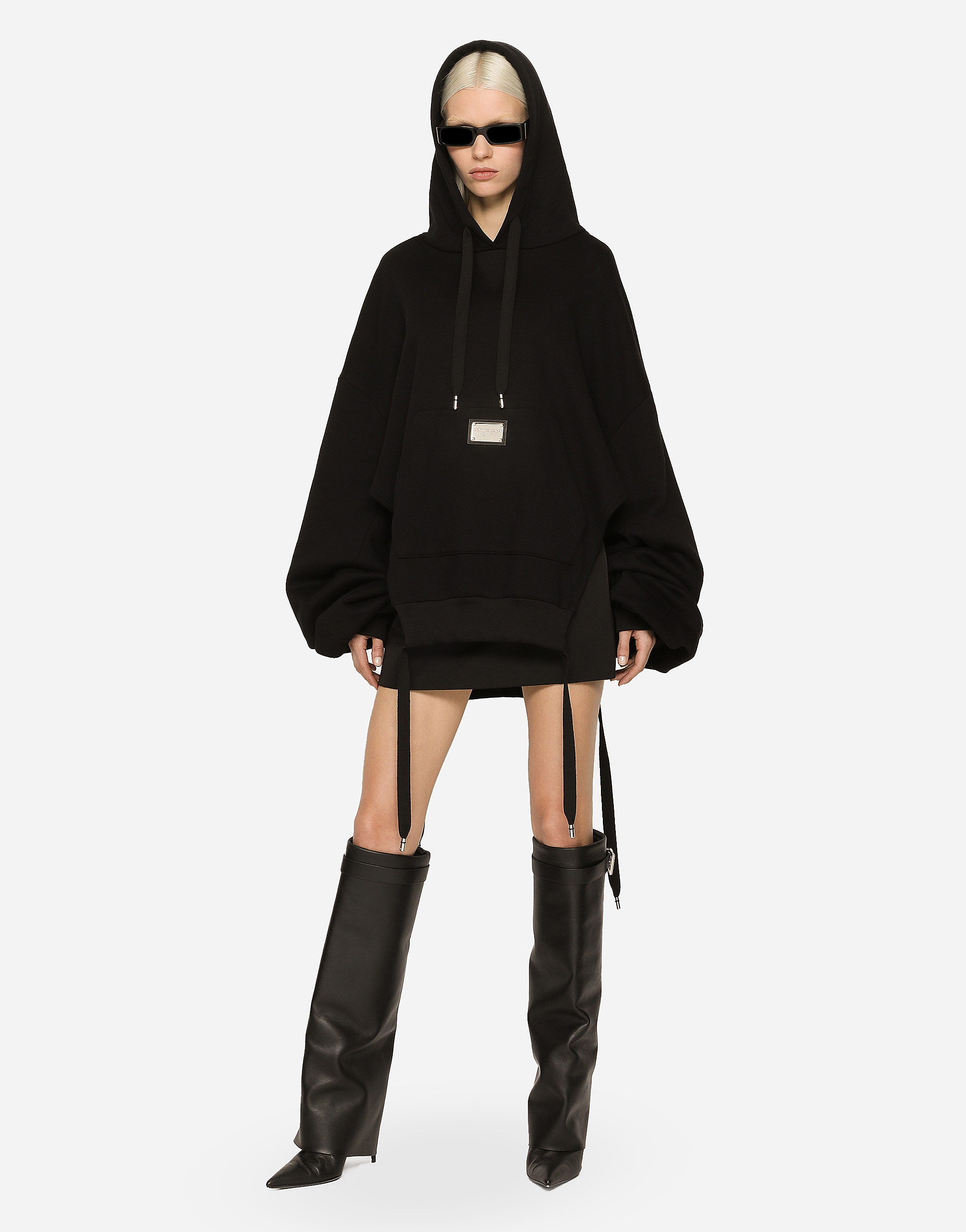 DOLCE & GABBANA JERSEY HOODIE WITH DOLCE&GABBANA TAG