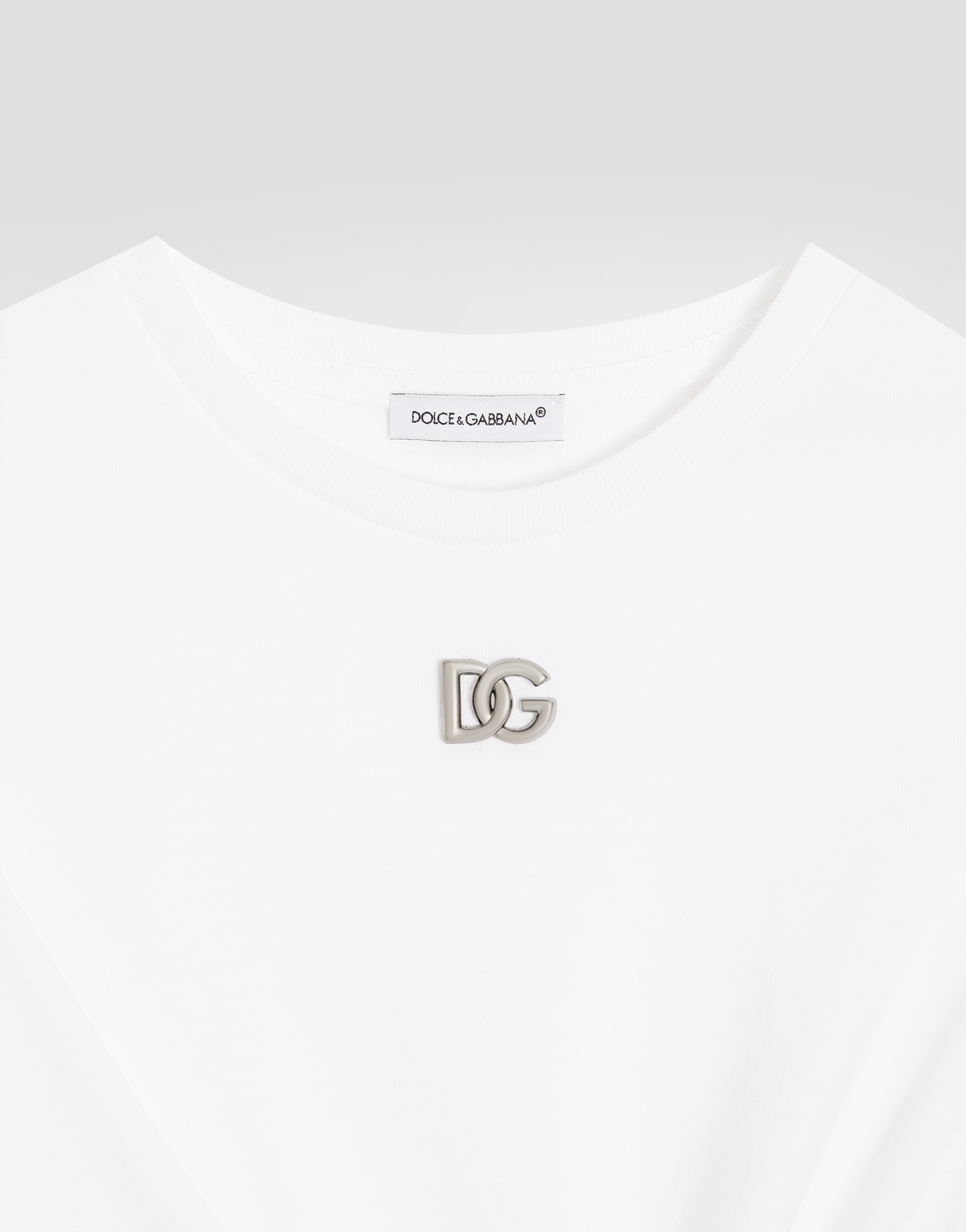 Jersey T-shirt with metal DG logo