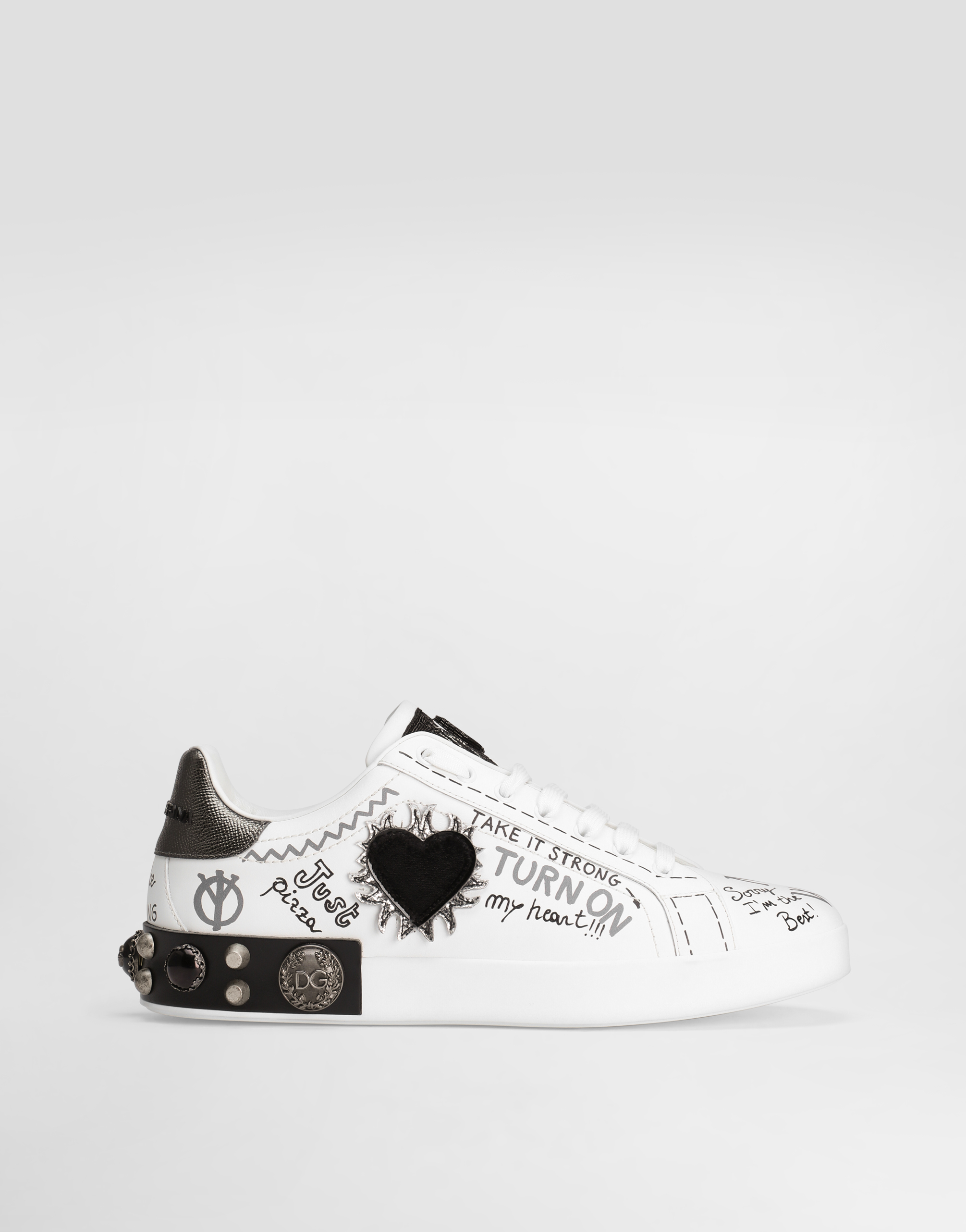 Dolce & Gabbana Portofino Calfskin Sneakers - Man Sneakers Multicolor