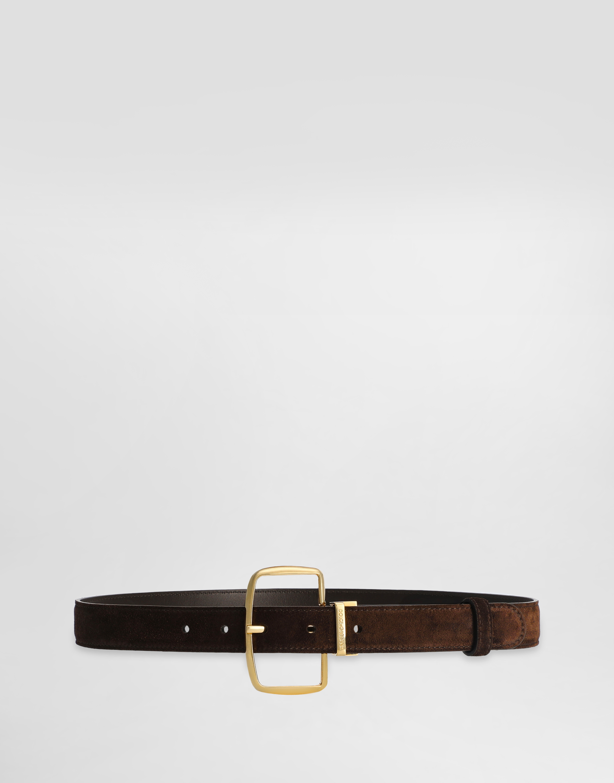 split calfskin belt with DG logo