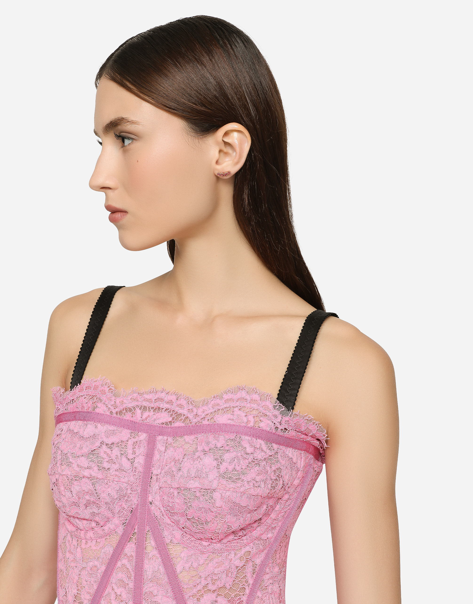 Dolce & Gabbana Single Earring In Red Gold 18kt With Pink Tourmalines In レッド