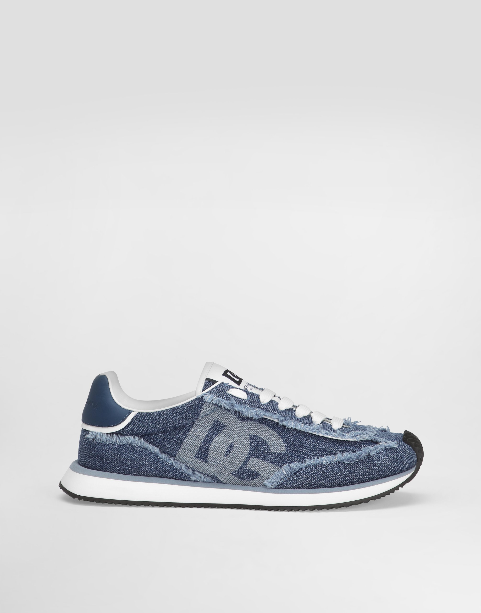 Dolce & Gabbana Dolce&gabbana Men Dg Cushion Sneakers In Denim In Blue