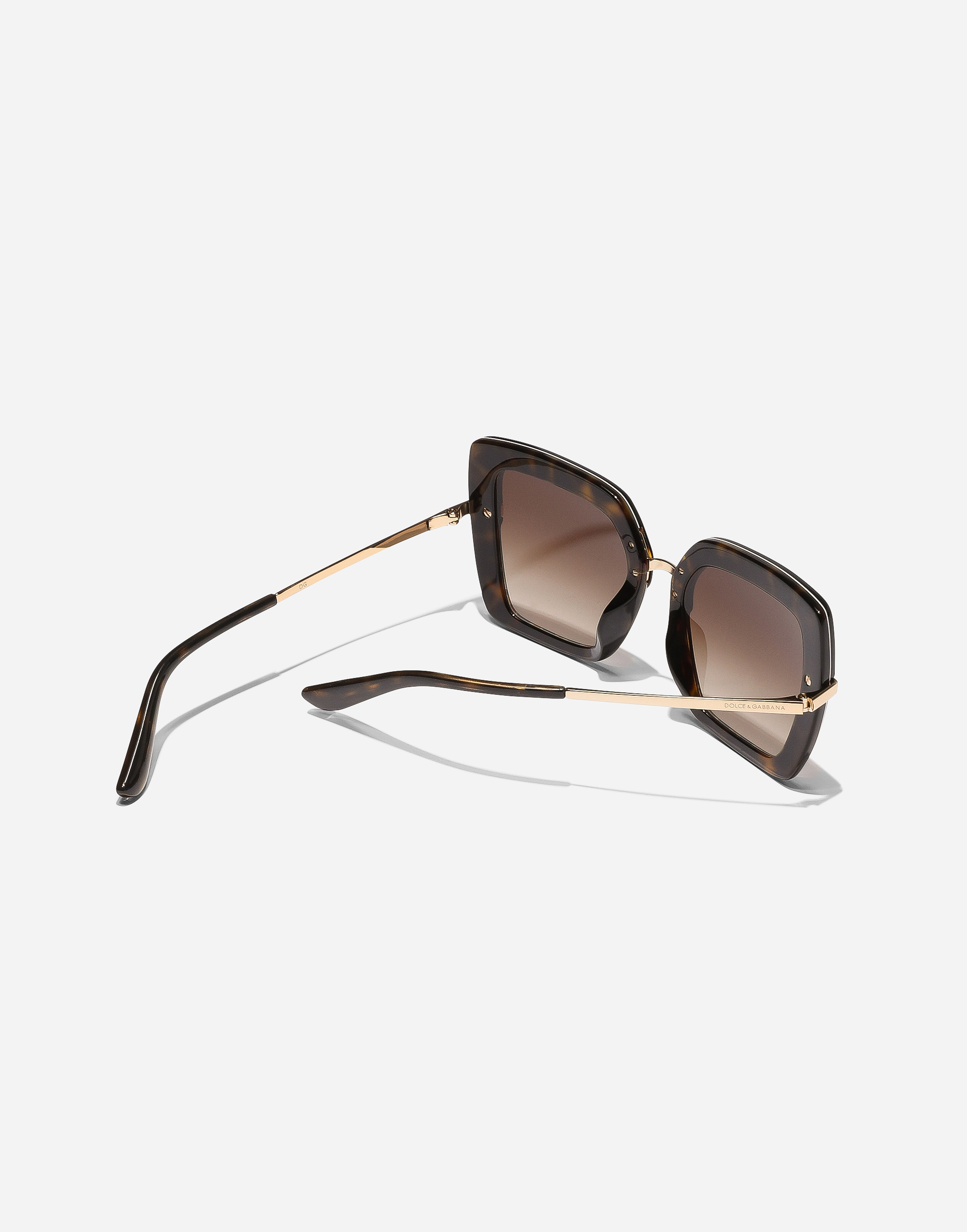 Shop Dolce & Gabbana Half Print Sunglasses