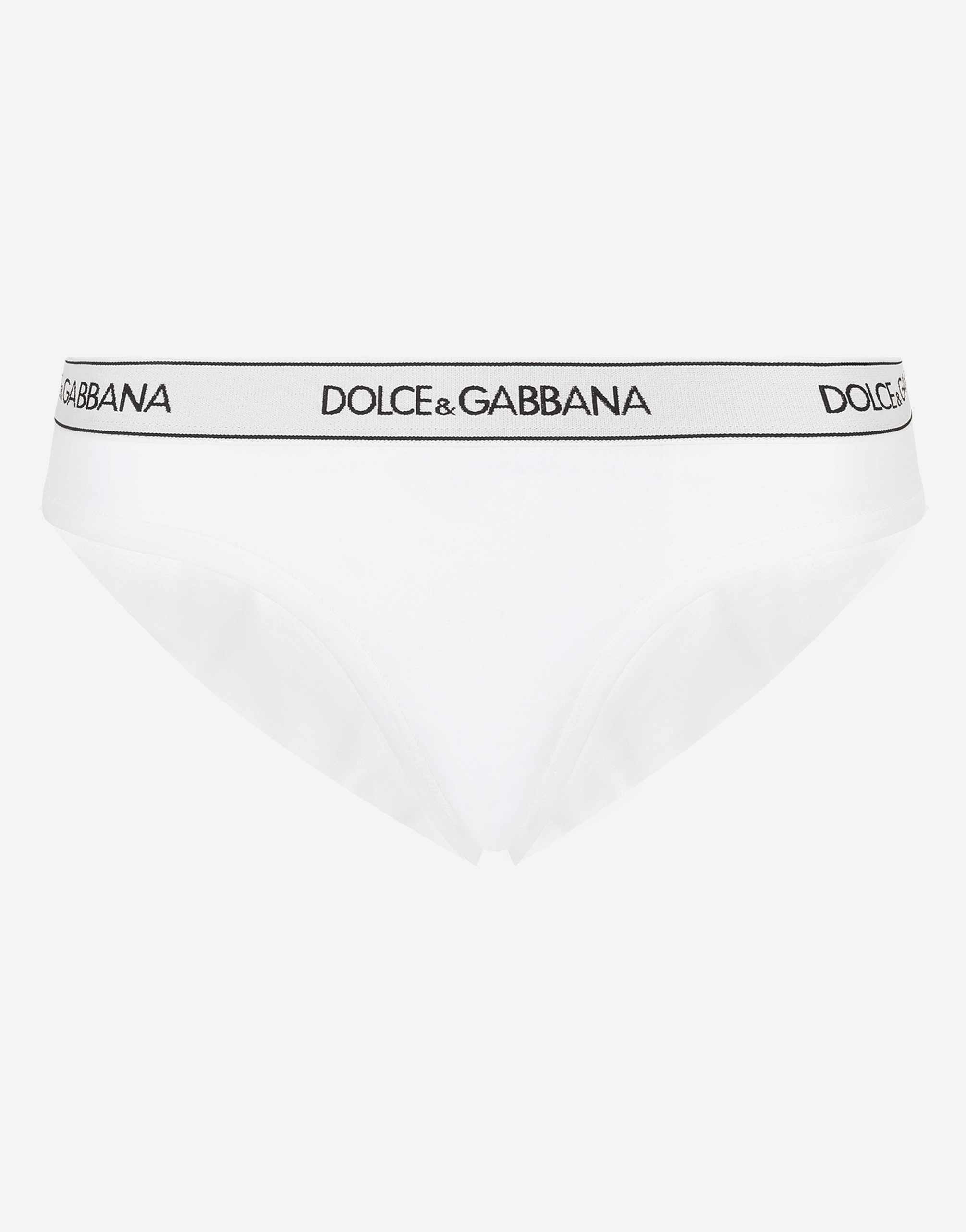 DOLCE & GABBANA JERSEY BRAZILIAN BRIEFS WITH BRANDED ELASTIC