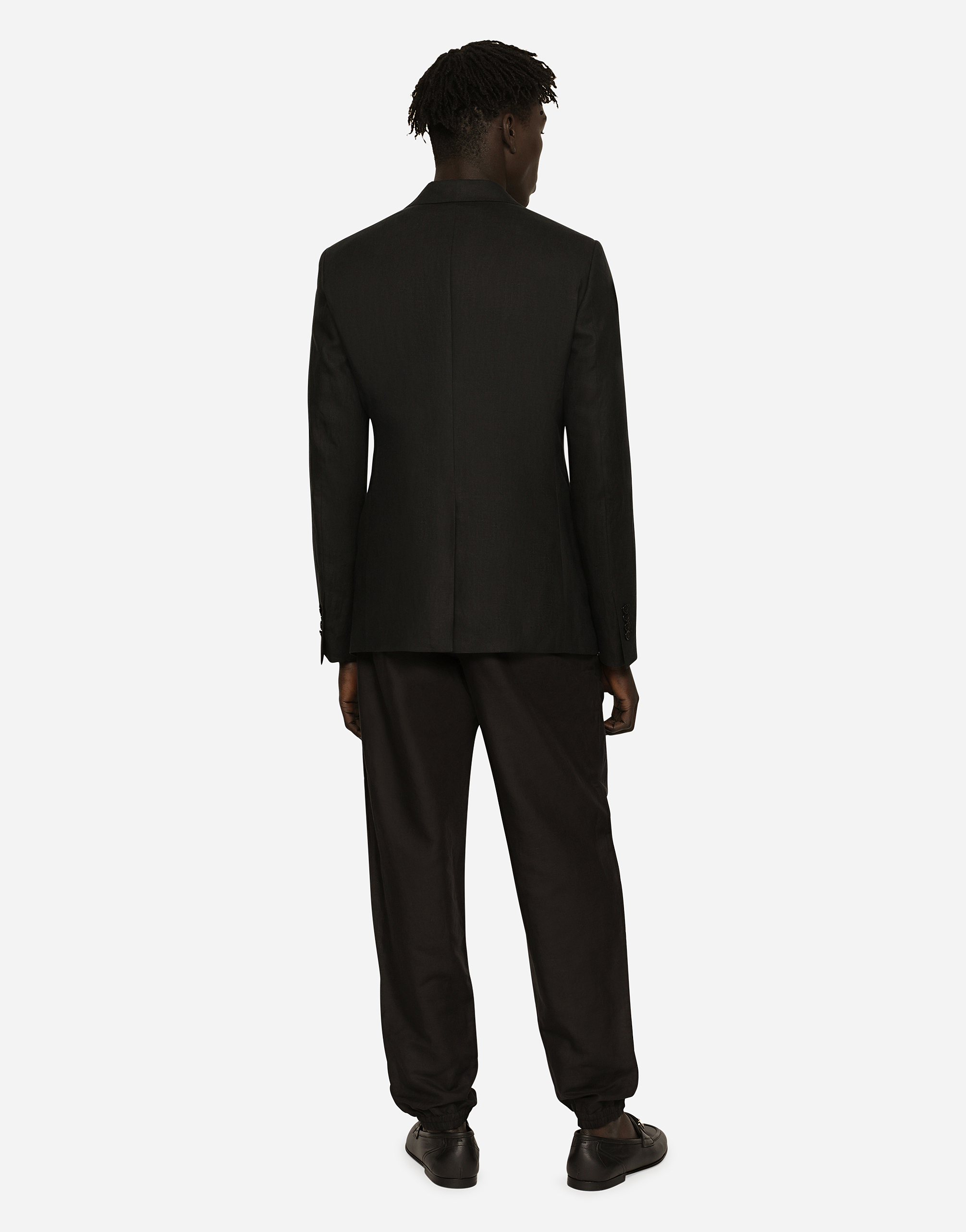Single-breasted linen Taormina jacket