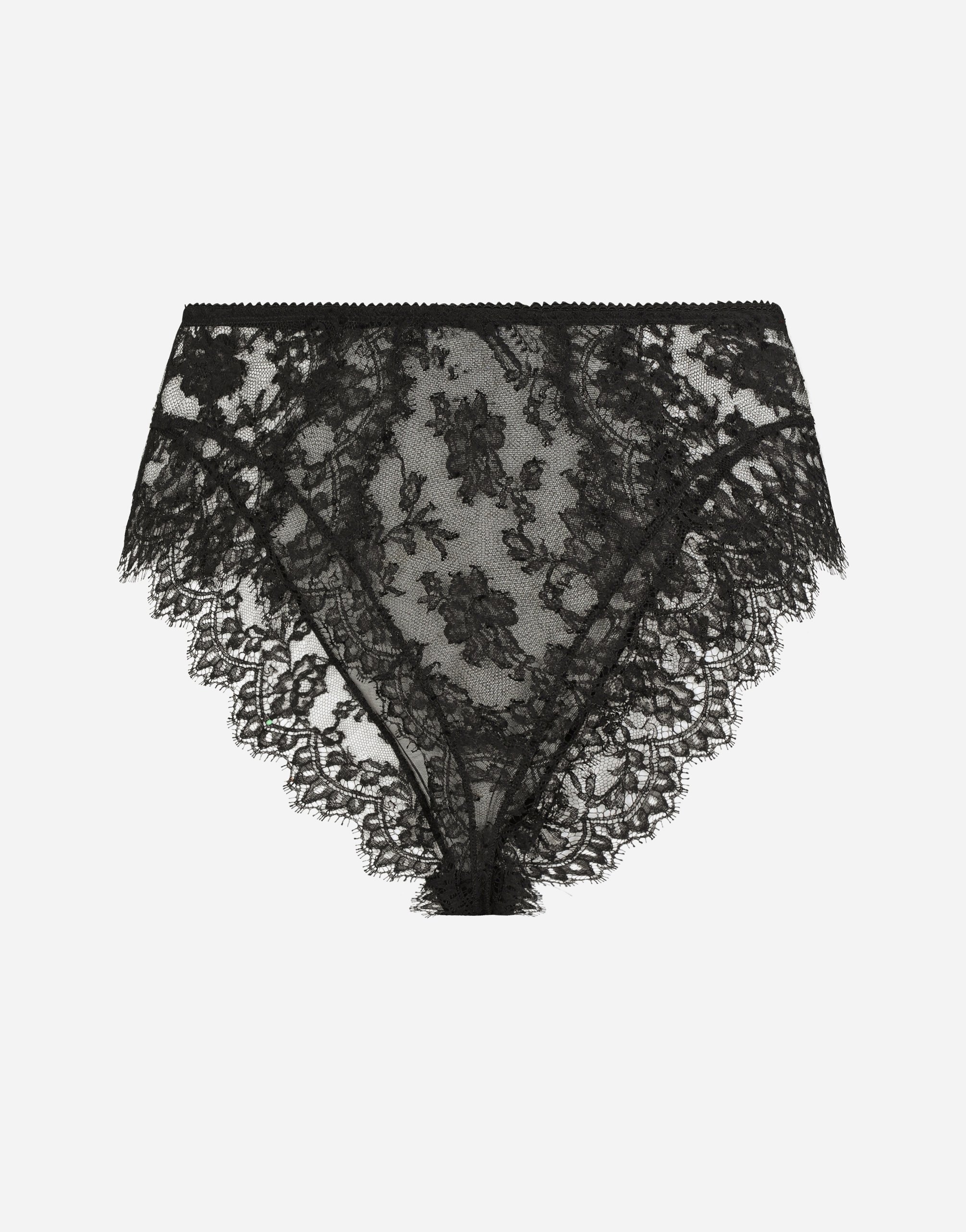 High-waisted lace briefs