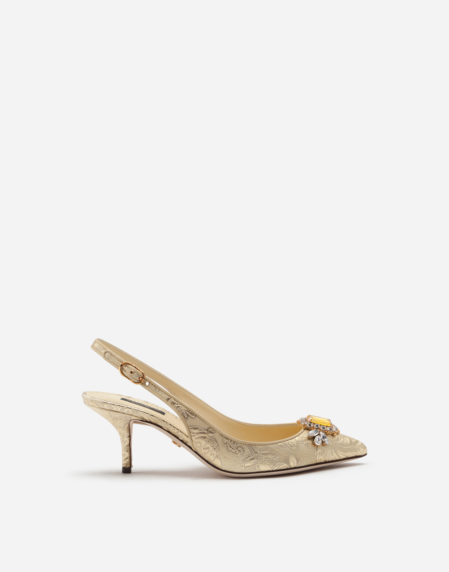 Dolce & Gabbana フローラル バックストラップ パンプス バックストラップパンプス フローラルブロケード ジュエリーエン