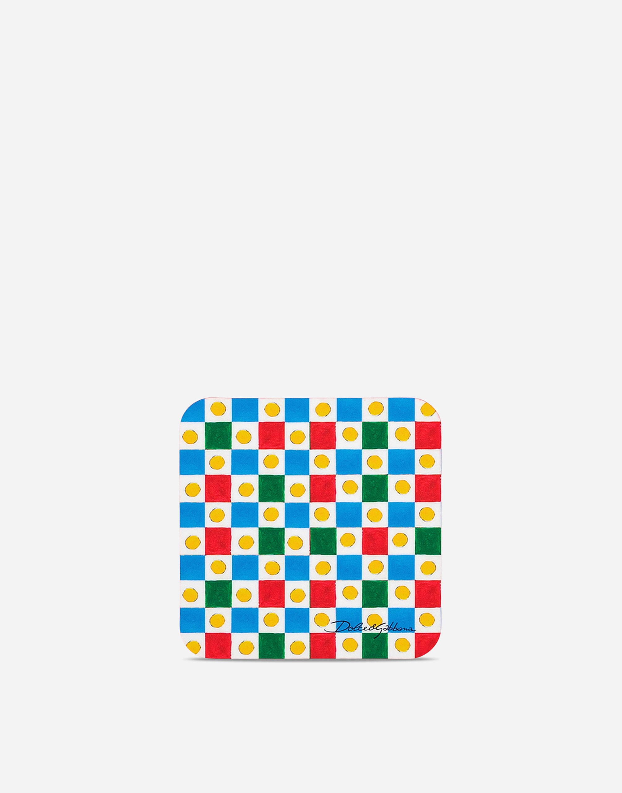 Dolce & Gabbana Set Of 12 Coasters Multicolor Unisex Onesize In Multicolor