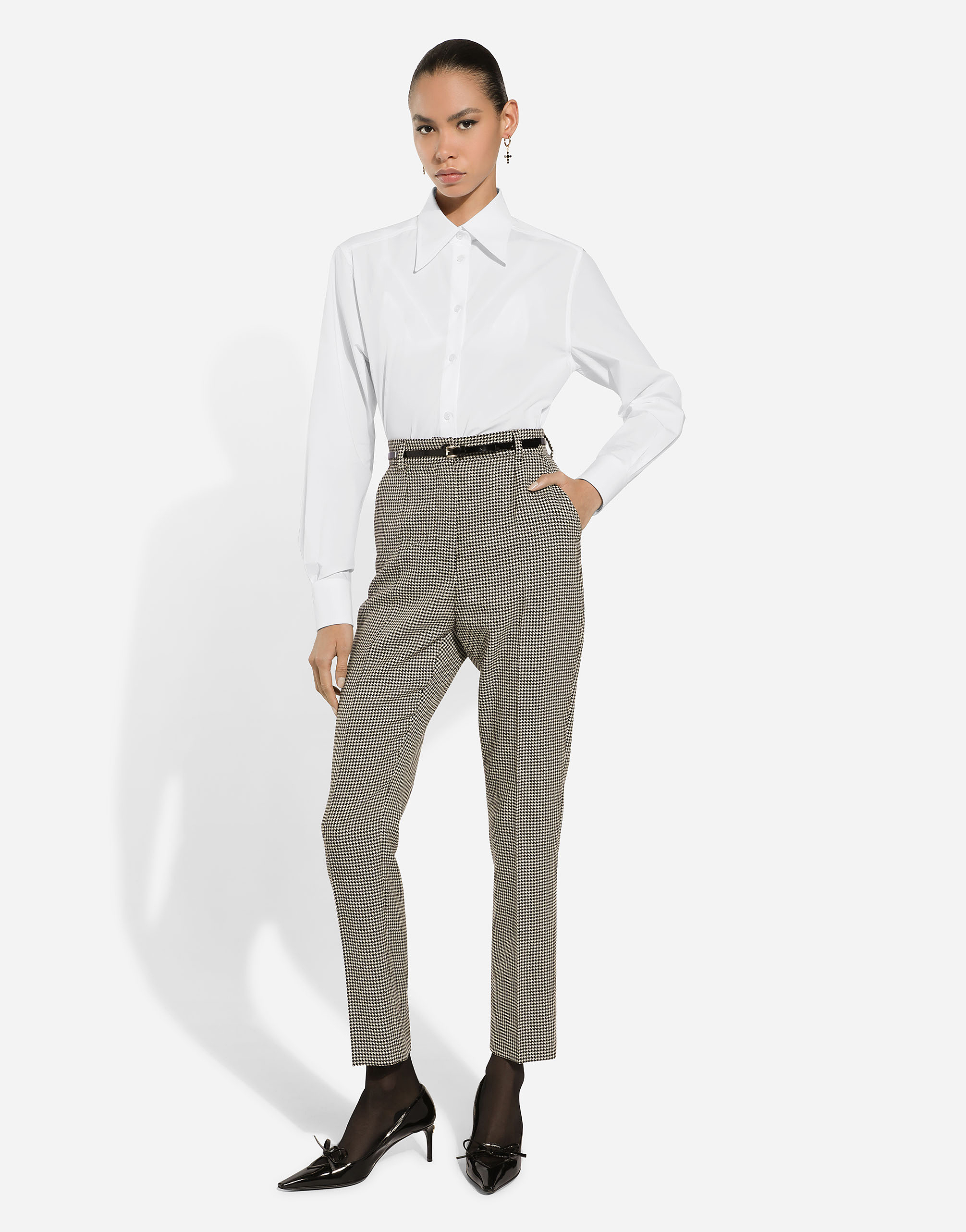 Dolce & Gabbana Waistband Loop Casual Pants In Multicolor