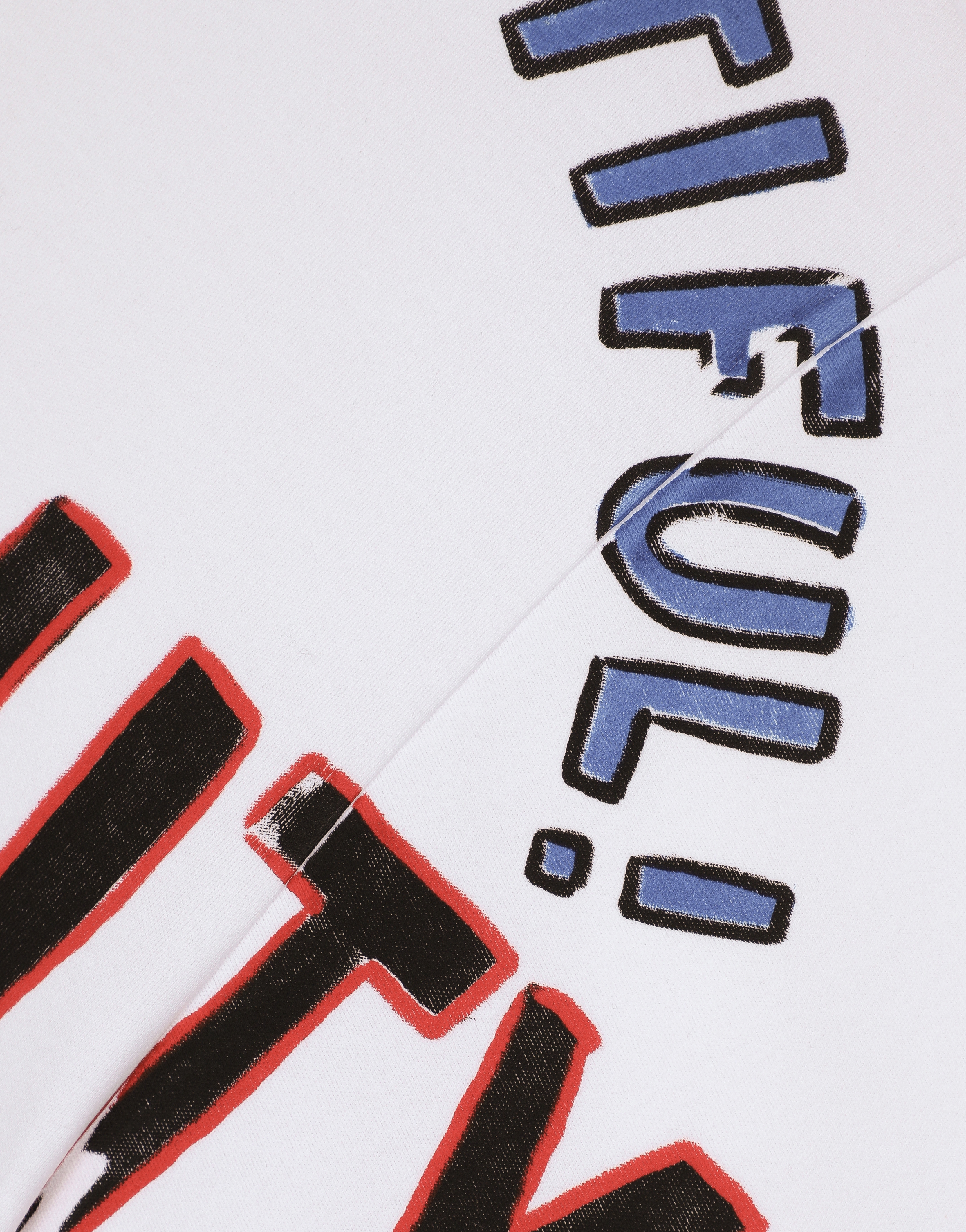 DOLCE & GABBANA CROPPED JERSEY T-SHIRT WITH DOLCE&GABBANA LETTERING