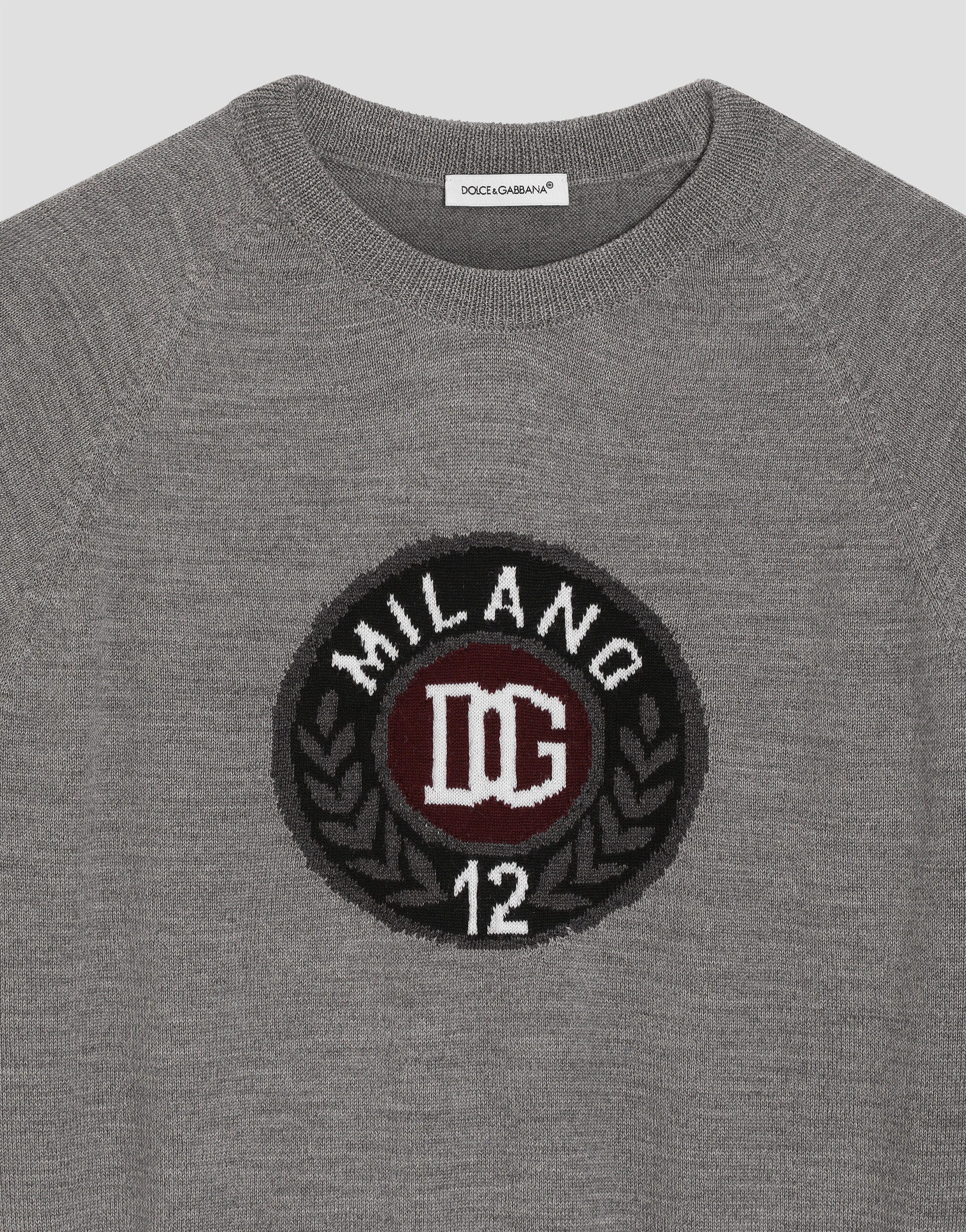 Dolce & Gabbana Smooth Wool Sweater - Mann Strickwaren Grau 10 Years 