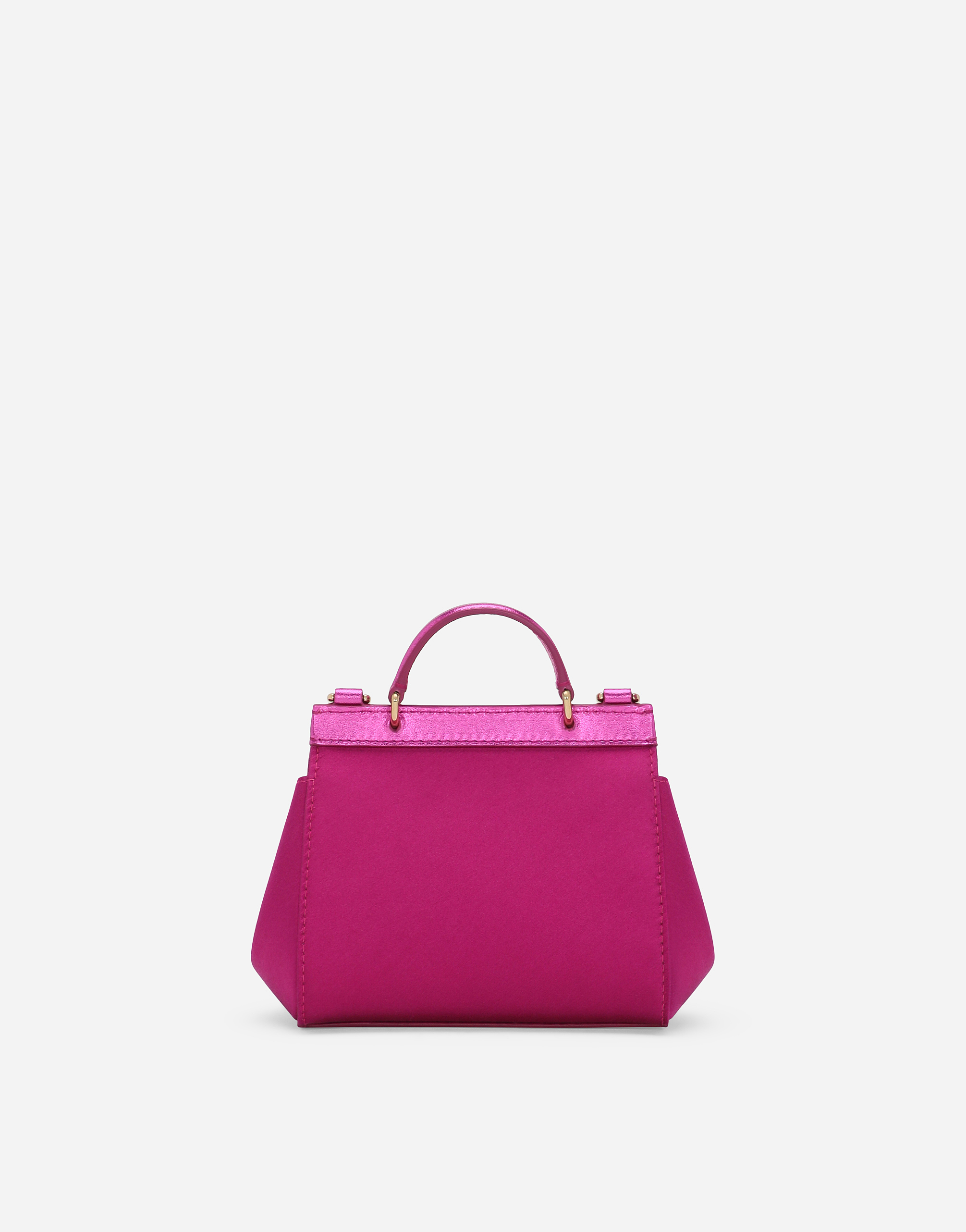 Dolce & Gabbana Satin Sicily Bag In Fuchsia