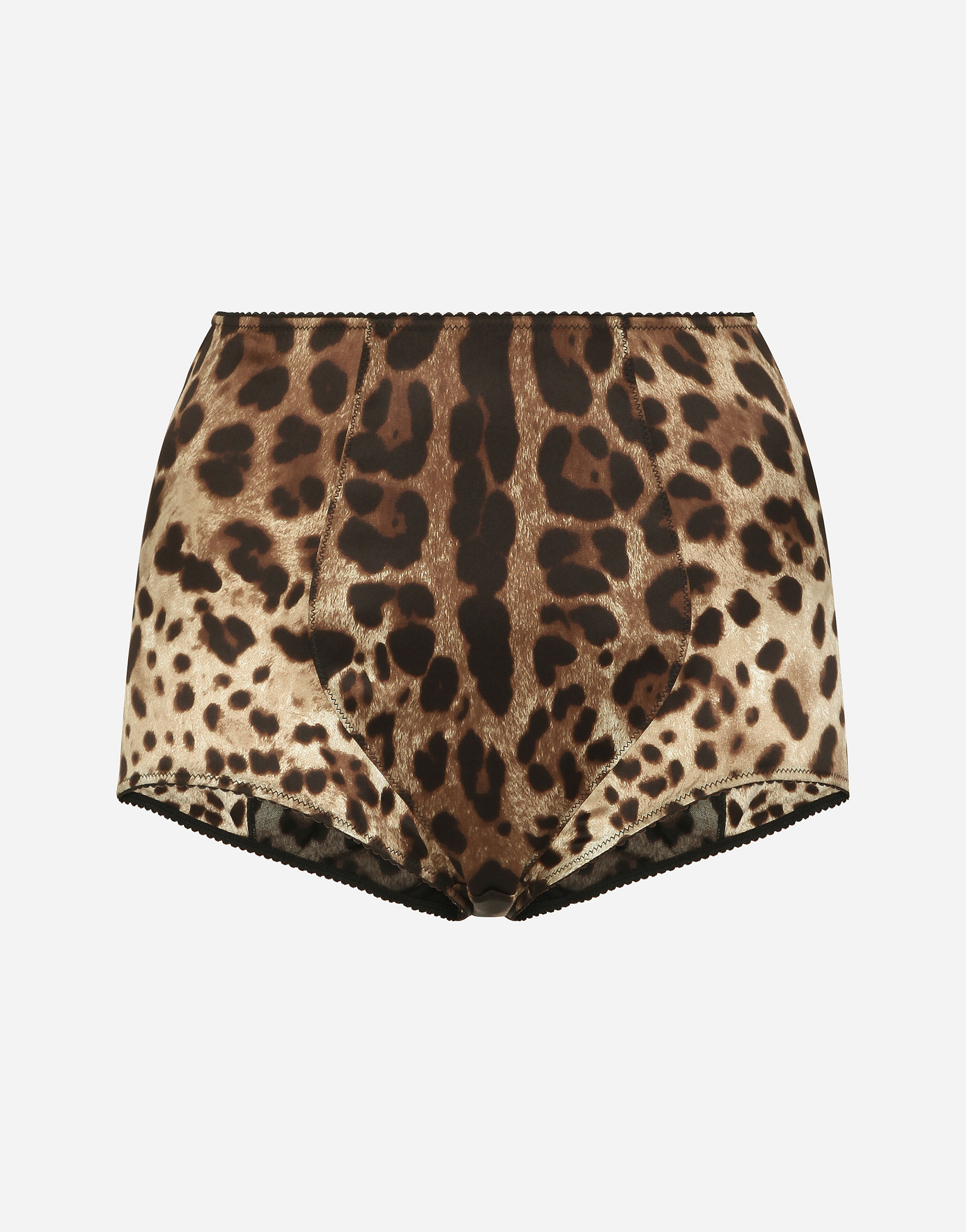 Satin culottes with leopard print in Multicolor for Women 